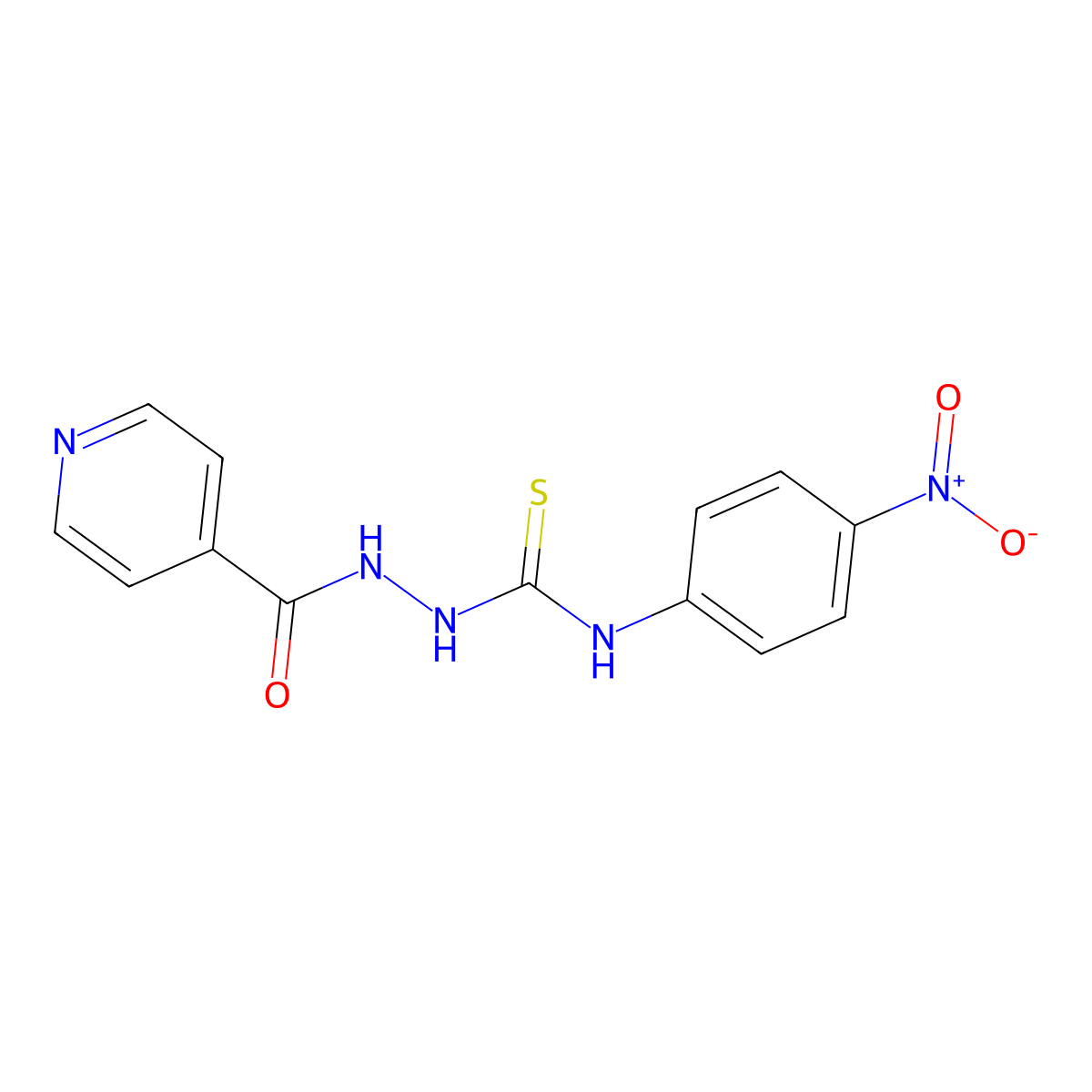 2-isonicotinoyl-N-(4-nitrophenyl)-1-hydrazinecarbothioamide molecular structure, CAS 117080-28-1