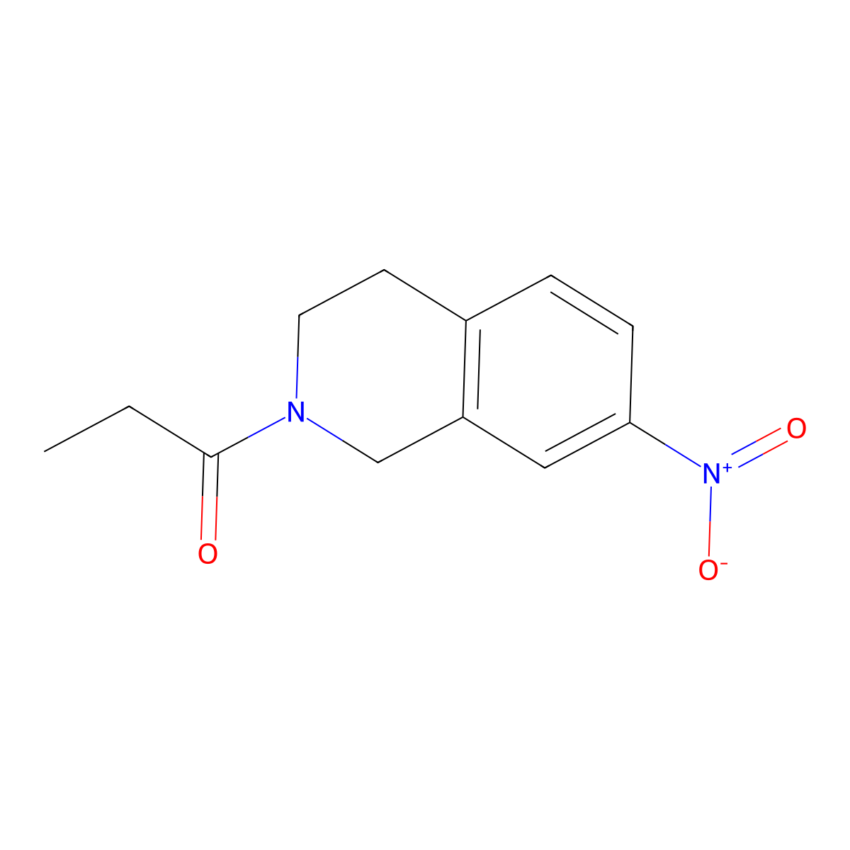 1-(7-nitro-3,4-dihydroisoquinolin-2(1H)-yl)propan-1-one molecular structure, CAS 1170802-92-2