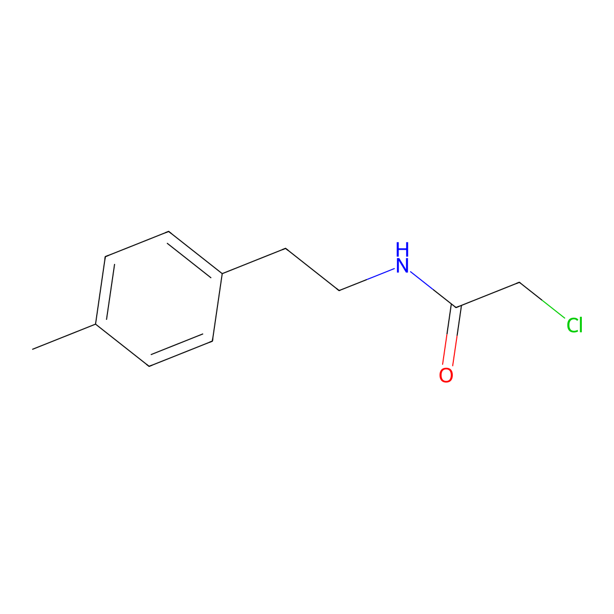 2-chloro-N-[2-(4-methylphenyl)ethyl]acetamide molecular structure, CAS 1170803-77-6