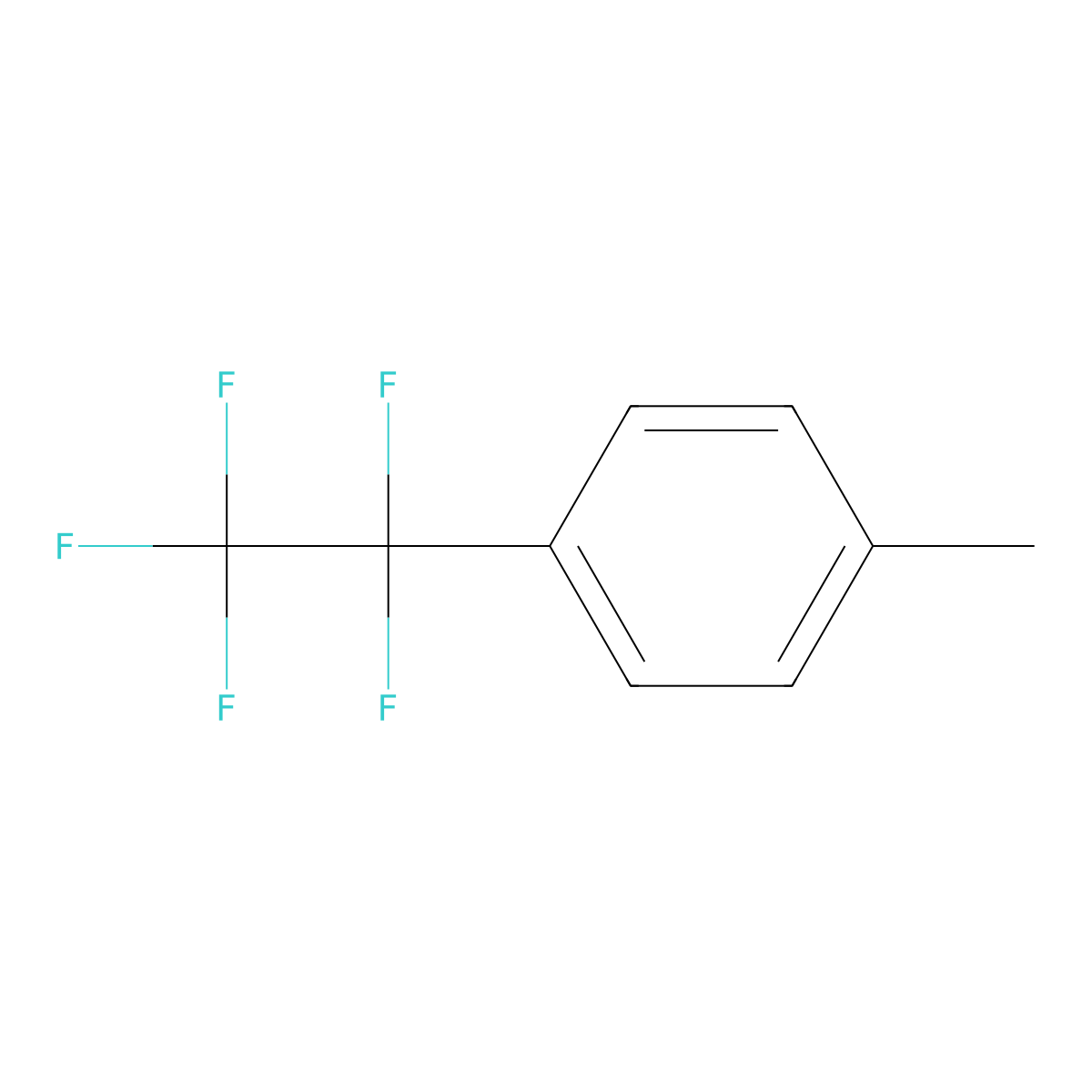 1-Methyl-4-(pentafluoroethyl)benzene molecular structure, CAS 117081-46-6