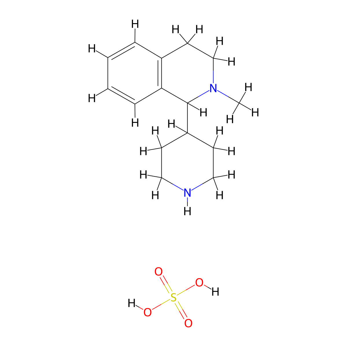 2-Methyl-1-(piperidin-4-yl)-1,2,3,4-tetrahydroisoquinoline sulphate molecular structure, CAS 1170812-84-6