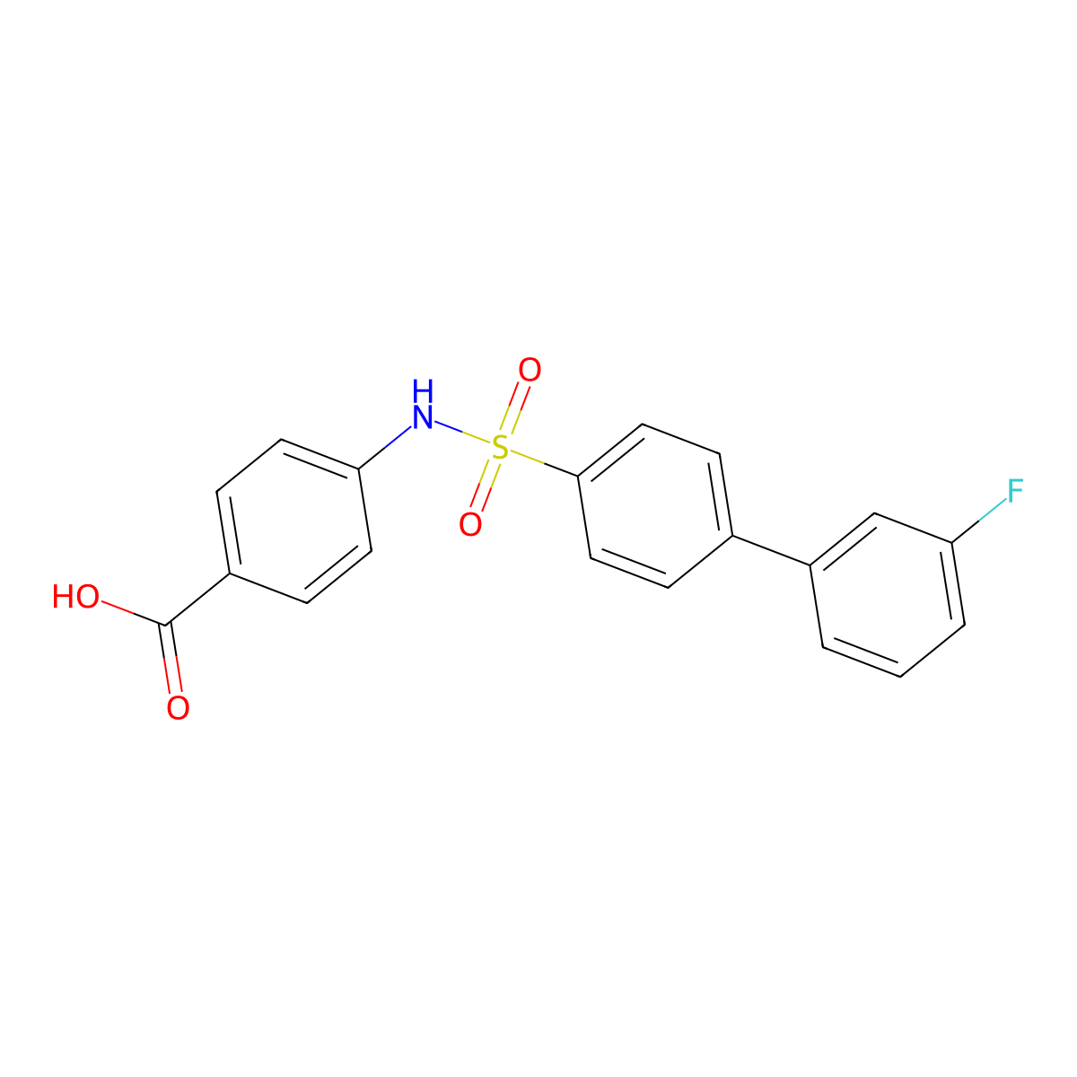 4-{[(3'-Fluorobiphenyl-4-yl)sulfonyl]amino}benzoic acid molecular structure, CAS 1170814-13-7