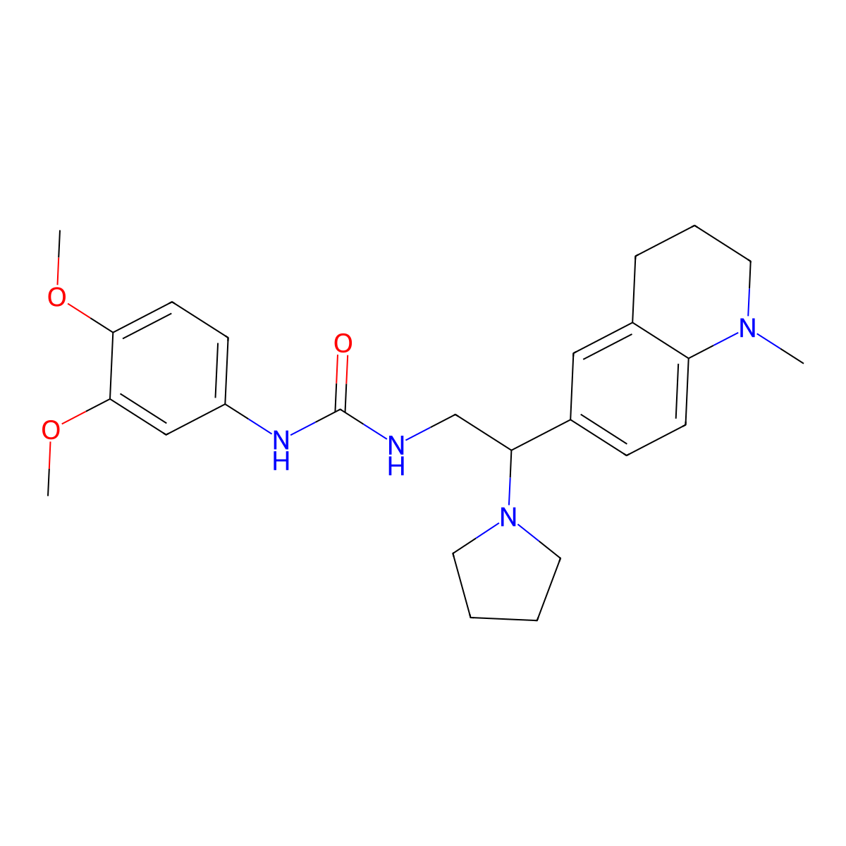 1-(3,4-Dimethoxyphenyl)-3-(2-(1-methyl-1,2,3,4-tetrahydroquinolin-6-yl)-2-(pyrrolidin-1-yl)ethyl)urea molecular structure, CAS 1170817-10-3