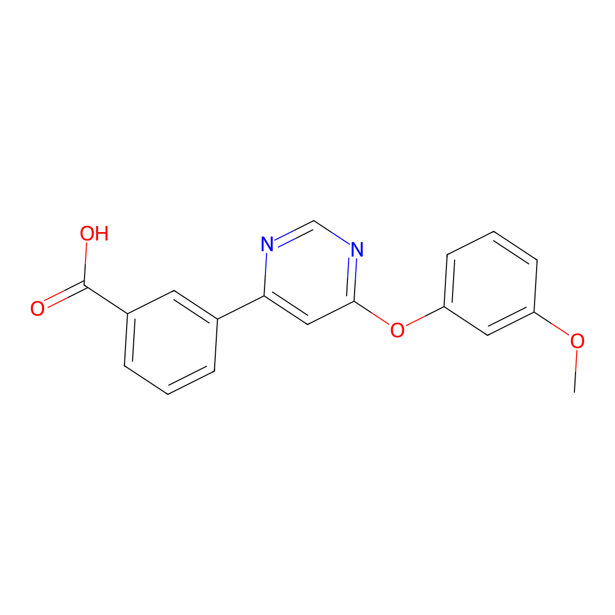 3-[6-(3-Methoxyphenoxy)pyrimidin-4-yl]benzoic acid molecular structure, CAS 1170826-41-1