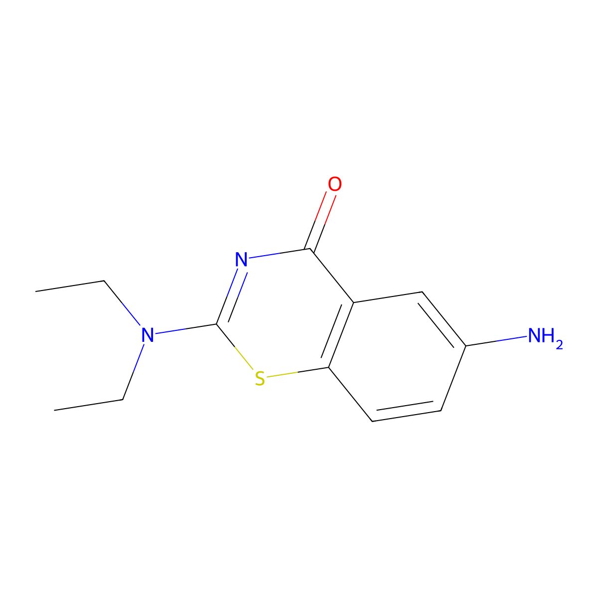 6-Amino-2-(diethylamino)-4h-1,3-benzothiazin-4-one molecular structure, CAS 1170826-84-2