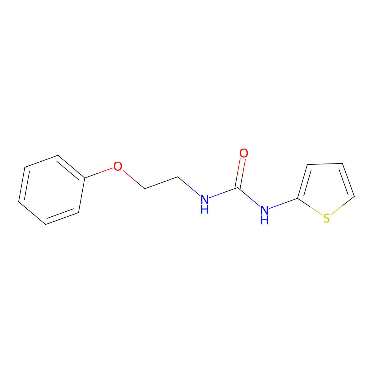 1-(2-Phenoxyethyl)-3-(thiophen-2-yl)urea molecular structure, CAS 1170828-78-0