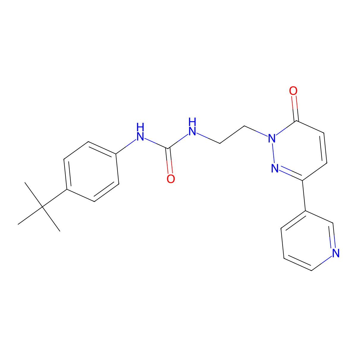 1-(4-(tert-butyl)phenyl)-3-(2-(6-oxo-3-(pyridin-3-yl)pyridazin-1(6H)-yl)ethyl)urea molecular structure, CAS 1170835-89-8