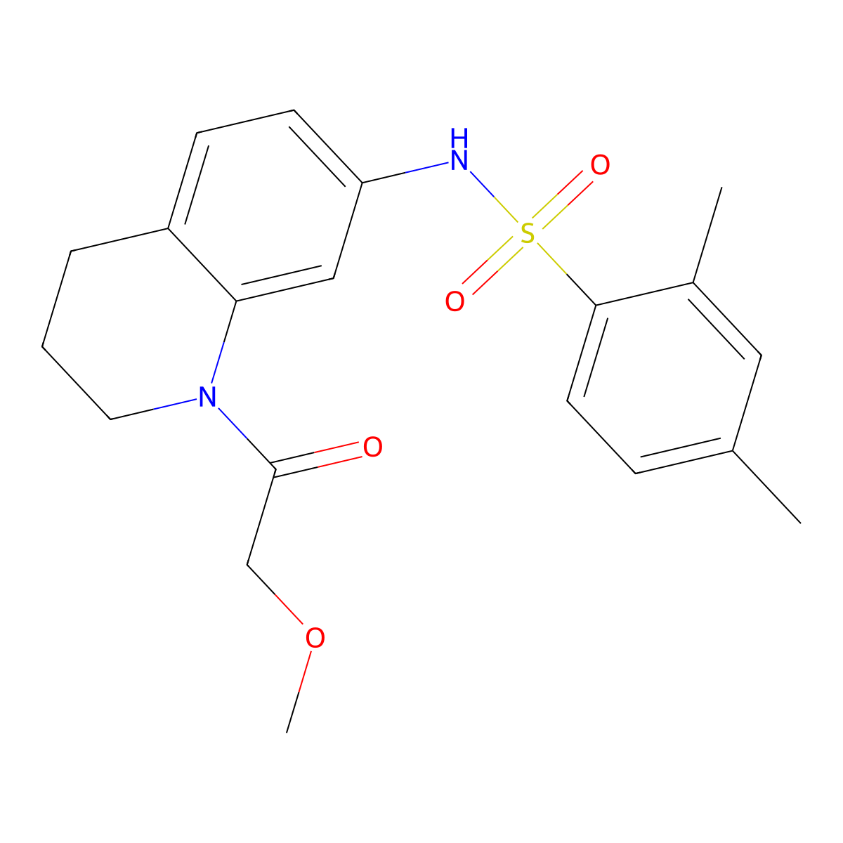 N-(1-(2-methoxyacetyl)-1,2,3,4-tetrahydroquinolin-7-yl)-2,4-dimethylbenzenesulfonamide molecular structure, CAS 1170844-74-2
