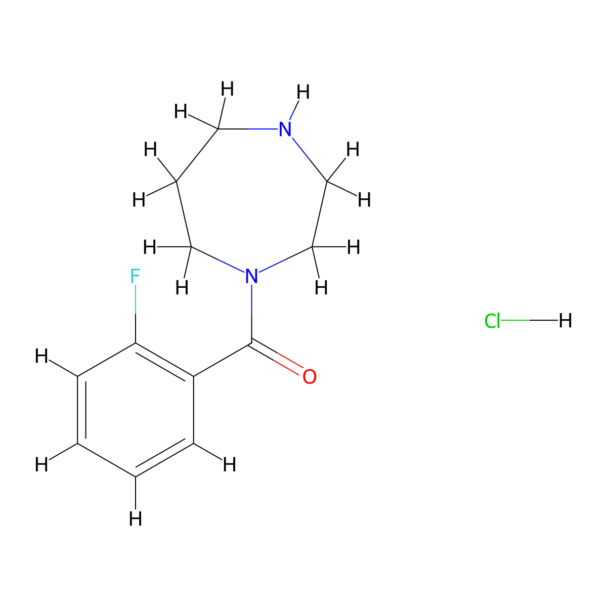 1-(2-Fluorobenzoyl)-1,4-diazepane hydrochloride molecular structure, CAS 1170845-72-3