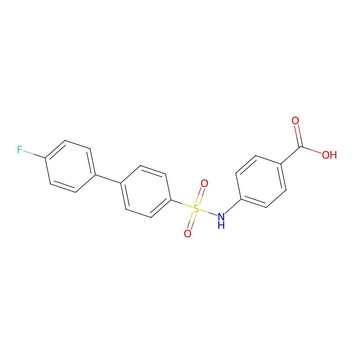 4-{[(4'-Fluorobiphenyl-4-yl)sulfonyl]amino}benzoic acid molecular structure, CAS 1170846-64-6