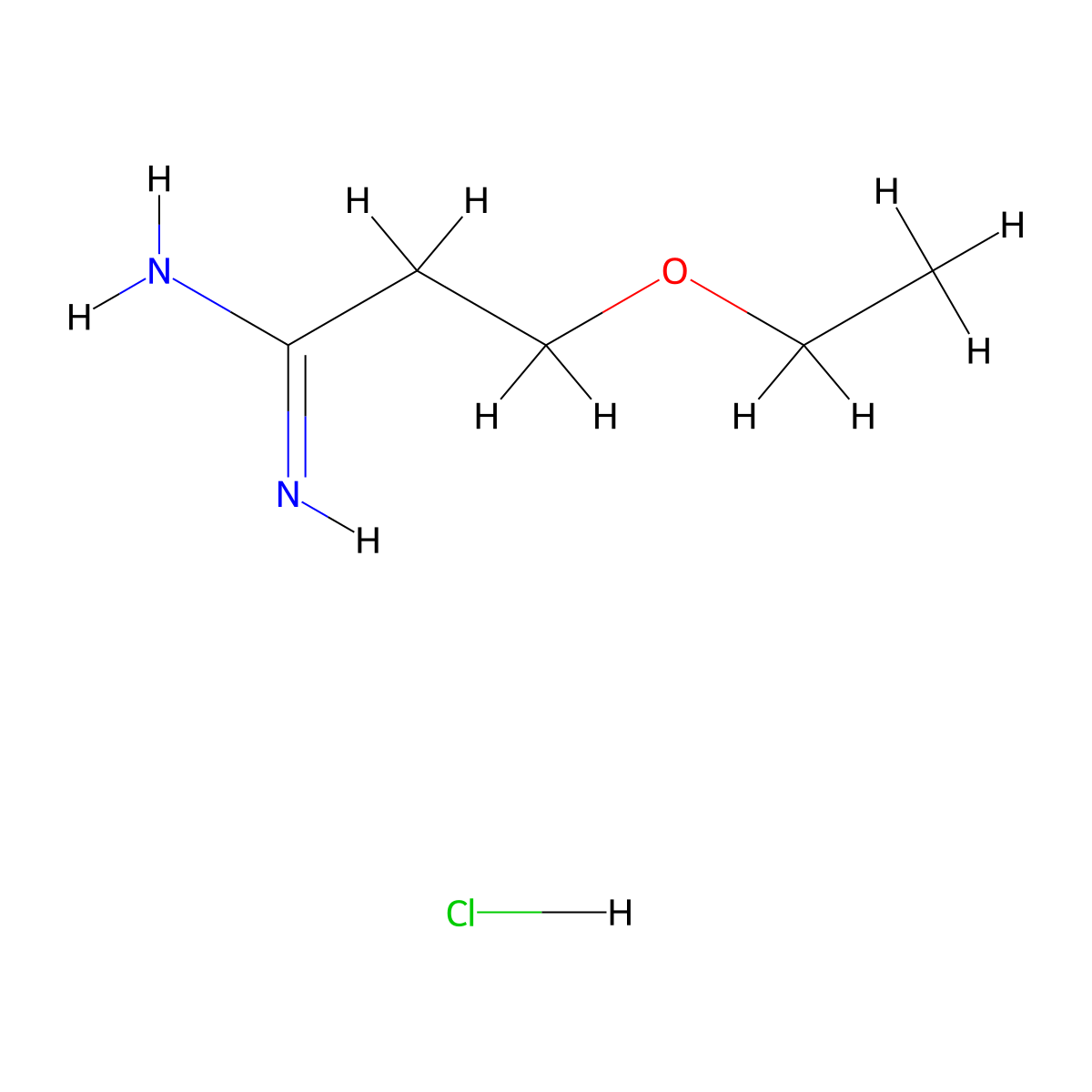3-Ethoxypropanimidamide hydrochloride molecular structure, CAS 1170847-92-3