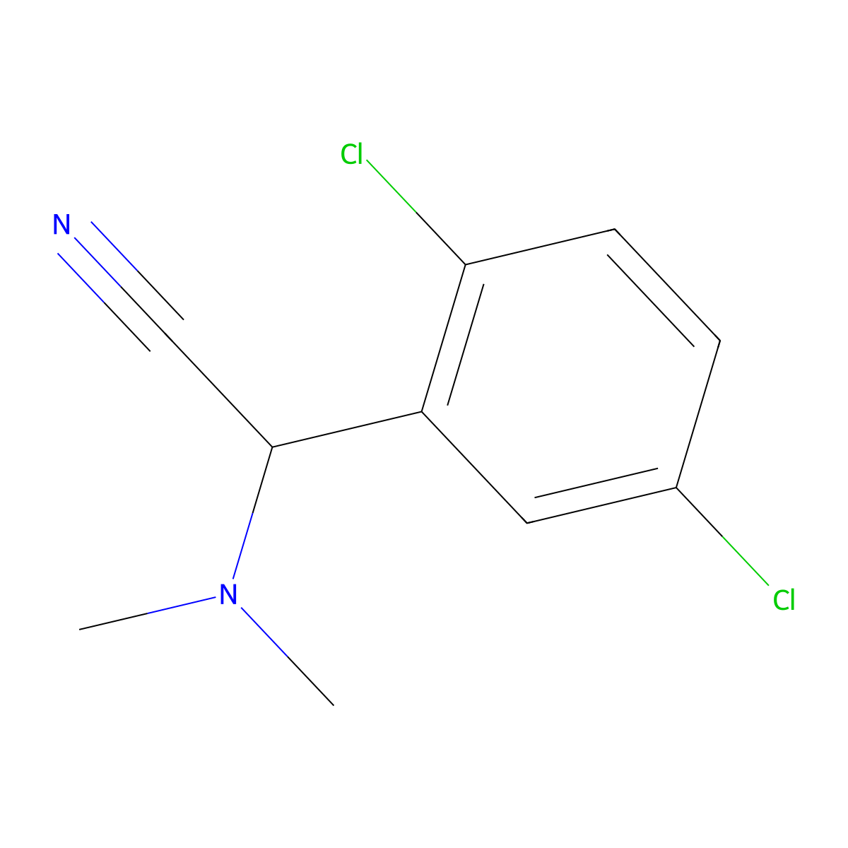 2-(2,5-Dichlorophenyl)-2-(dimethylamino)acetonitrile molecular structure, CAS 1170849-53-2
