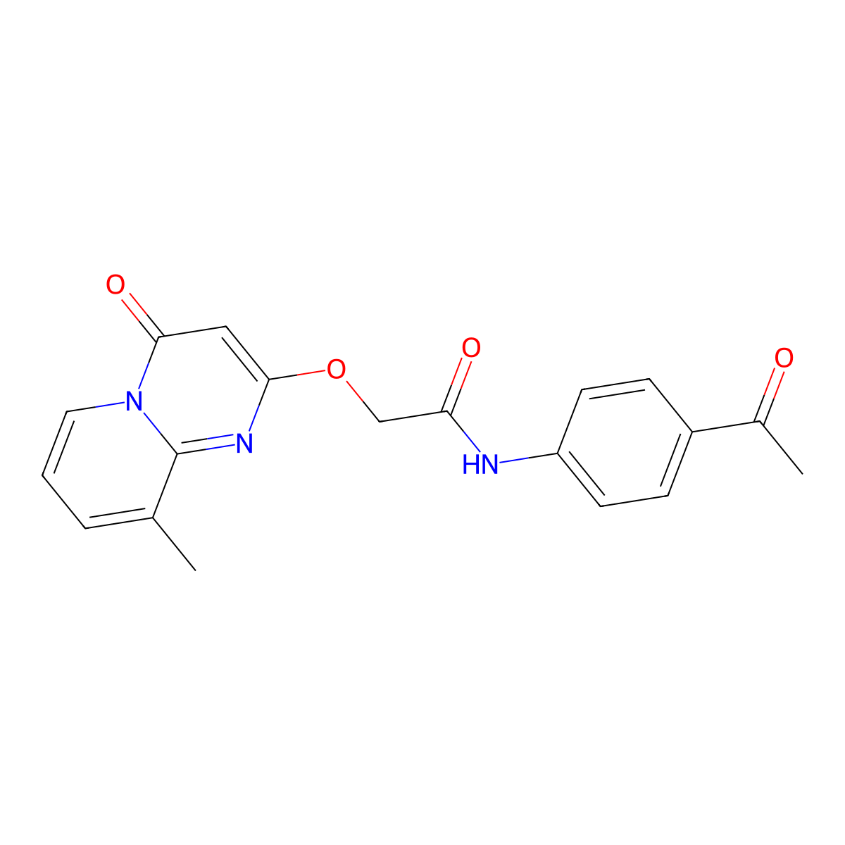 N-(4-acetylphenyl)-2-((9-methyl-4-oxo-4H-pyrido[1,2-a]pyrimidin-2-yl)oxy)acetamide molecular structure, CAS 1170853-63-0