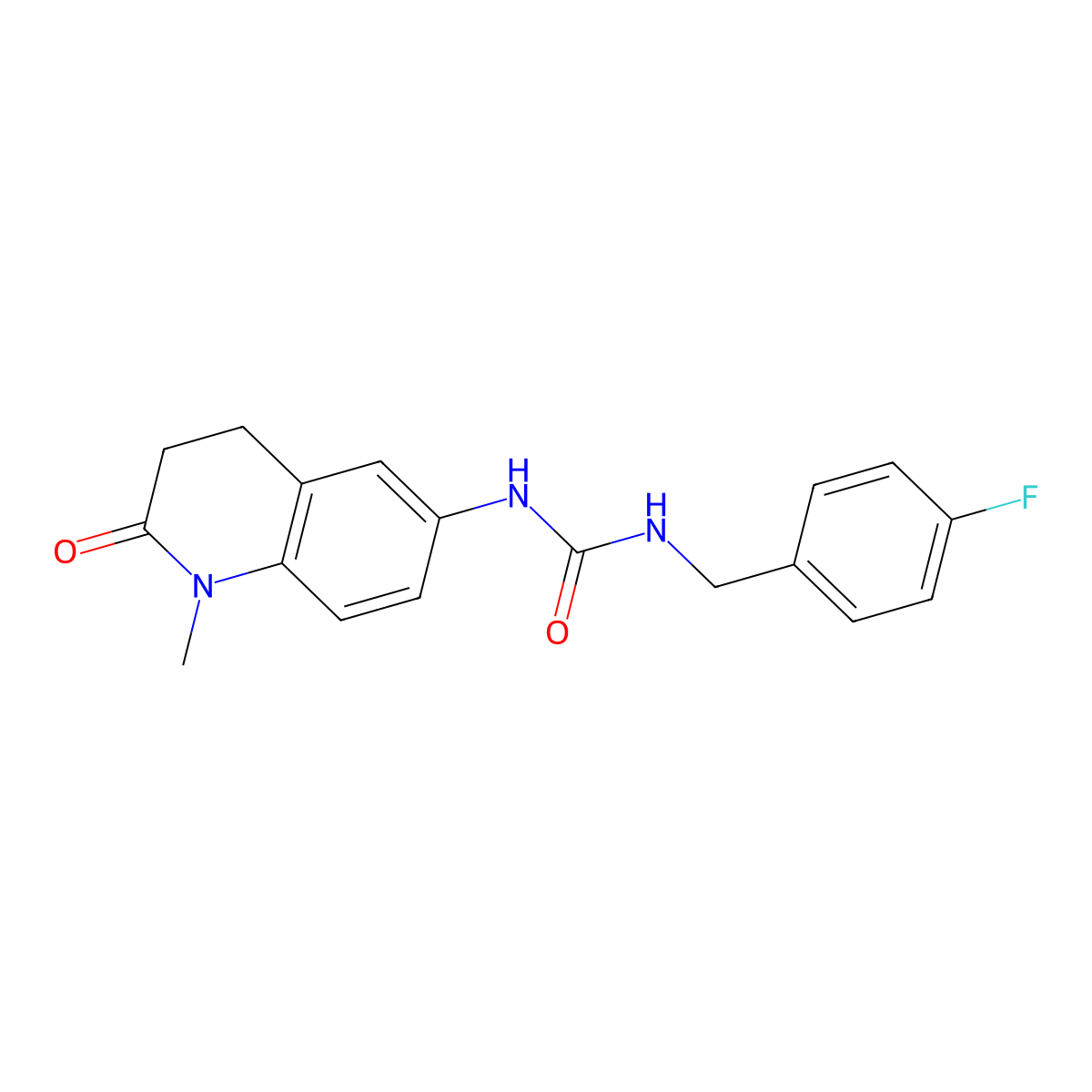 1-(4-Fluorobenzyl)-3-(1-methyl-2-oxo-1,2,3,4-tetrahydroquinolin-6-yl)urea molecular structure, CAS 1170857-87-0