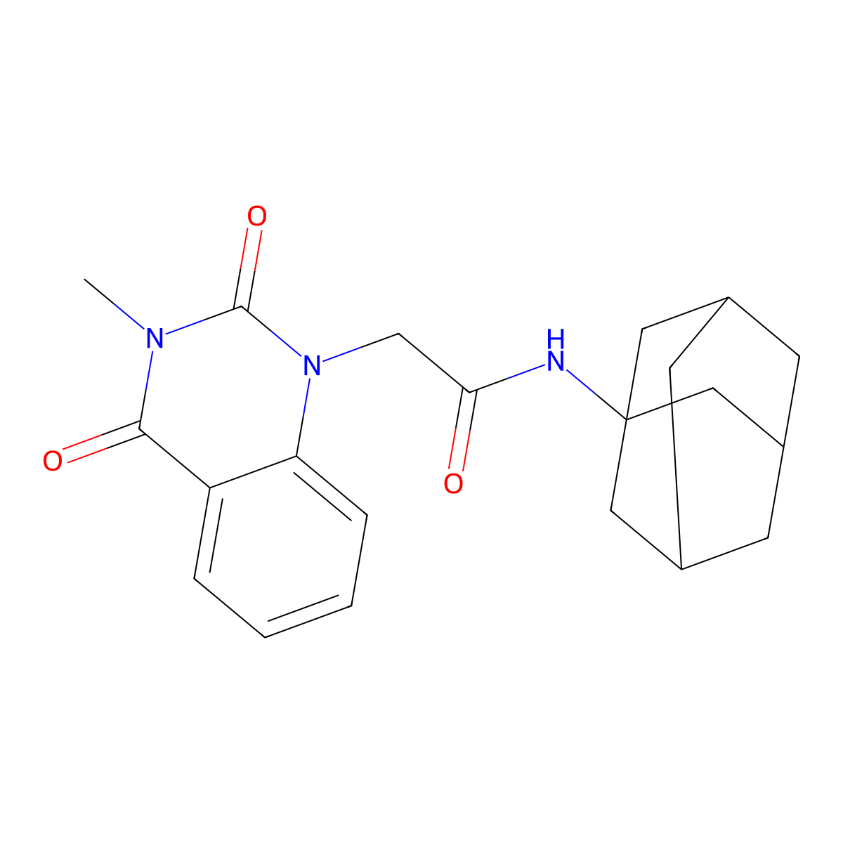 N-(1-adamantyl)-2-(3-methyl-2,4-dioxoquinazolin-1-yl)acetamide molecular structure, CAS 1170859-31-0