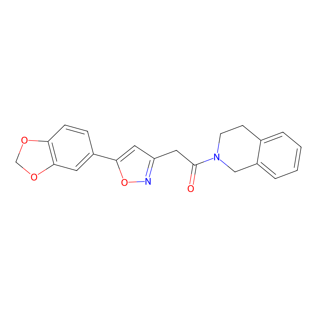 2-(5-(benzo[d][1,3]dioxol-5-yl)isoxazol-3-yl)-1-(3,4-dihydroisoquinolin-2(1H)-yl)ethanone molecular structure, CAS 1170861-12-7