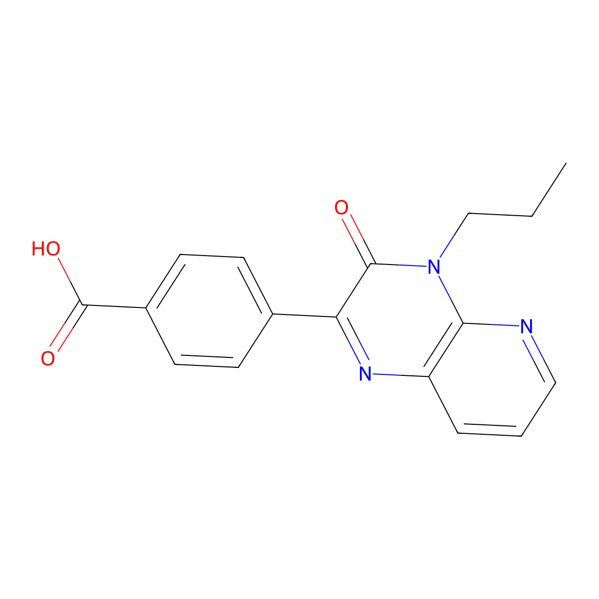 4-(3-Oxo-4-propyl-3,4-dihydropyrido[2,3-b]pyrazin-2-yl)benzoic acid molecular structure, CAS 1170867-73-8