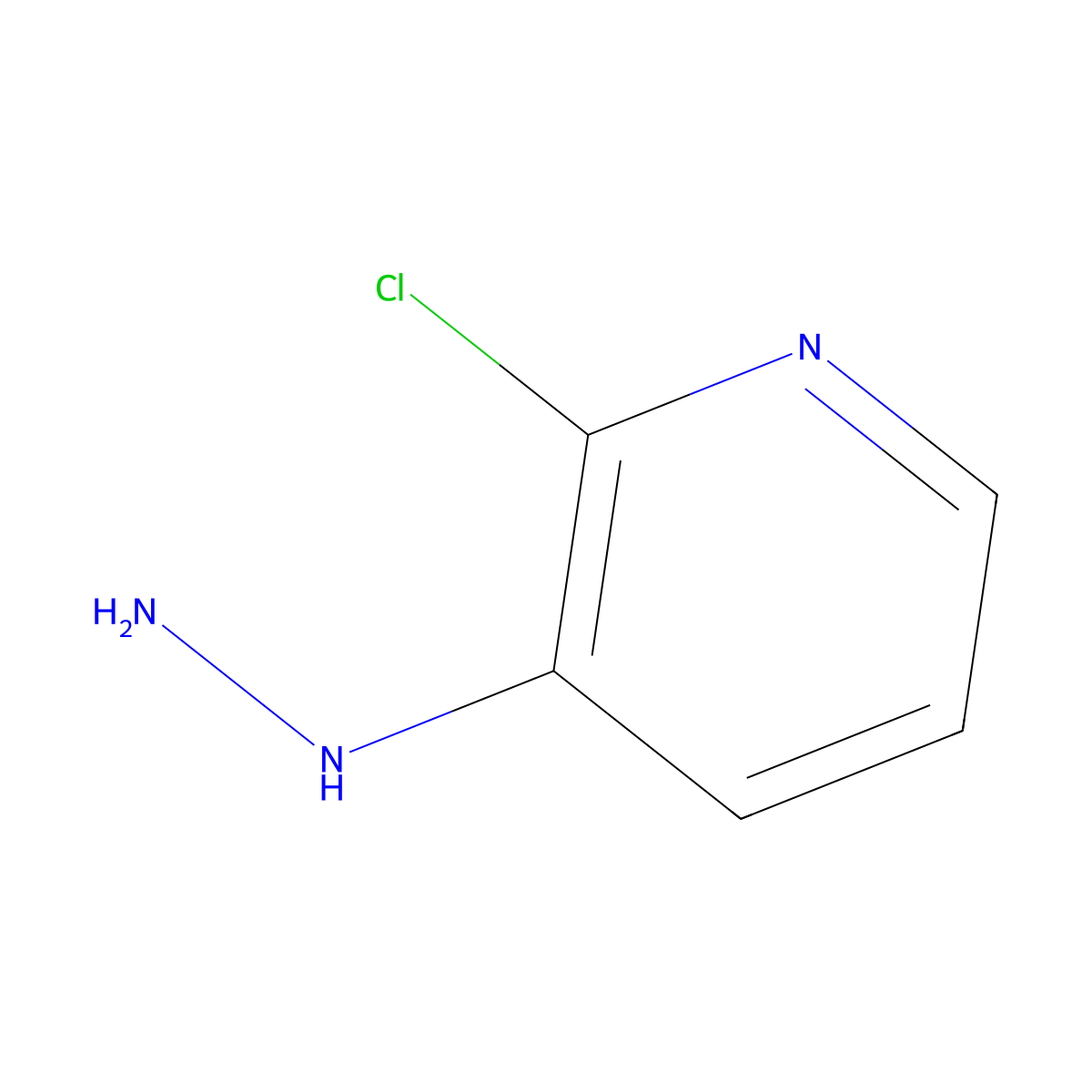 2-Chloro-3-hydrazinylpyridine molecular structure, CAS 117087-45-3
