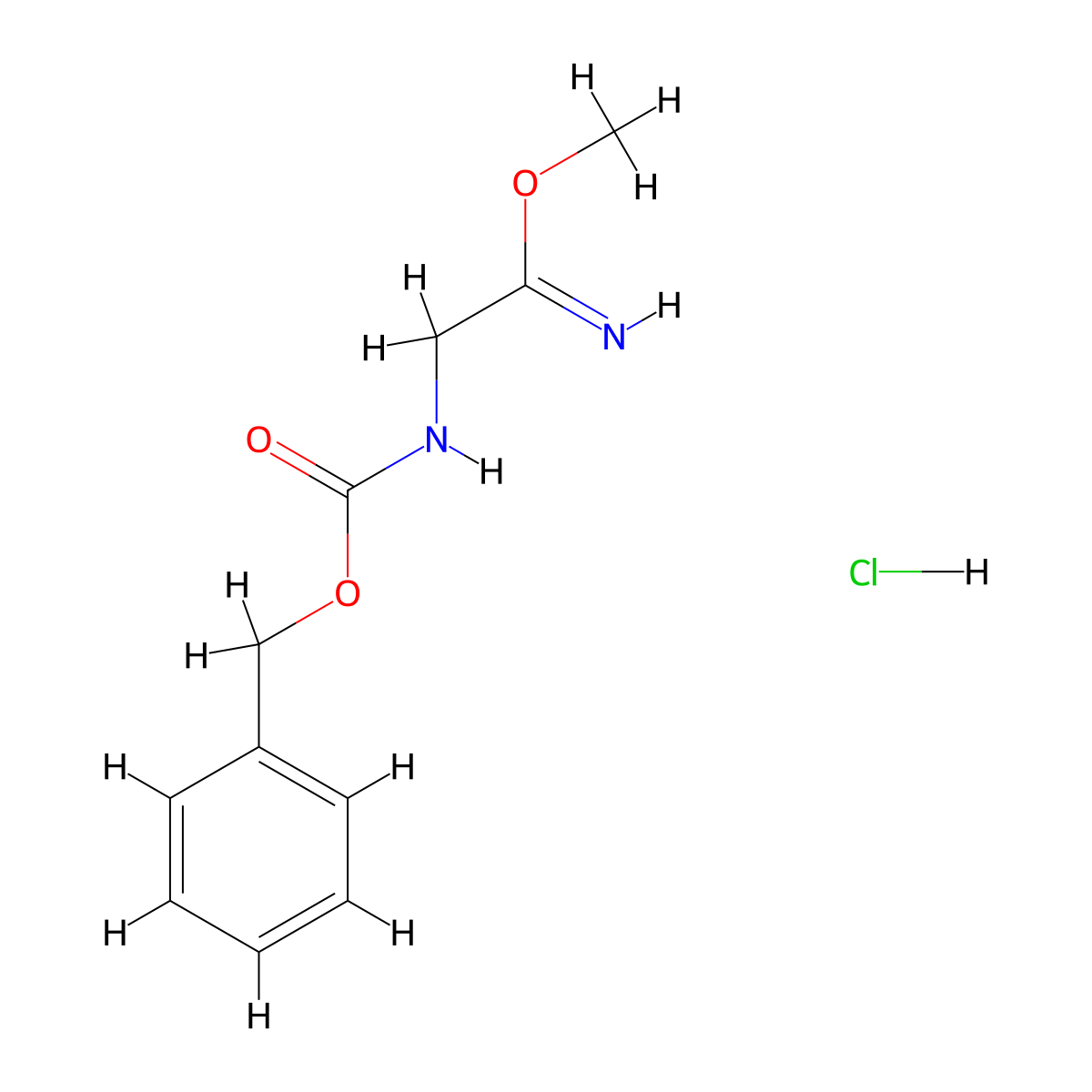 Methyl 2-(((benzyloxy)carbonyl)amino)acetimidate hydrochloride molecular structure, CAS 117087-85-1