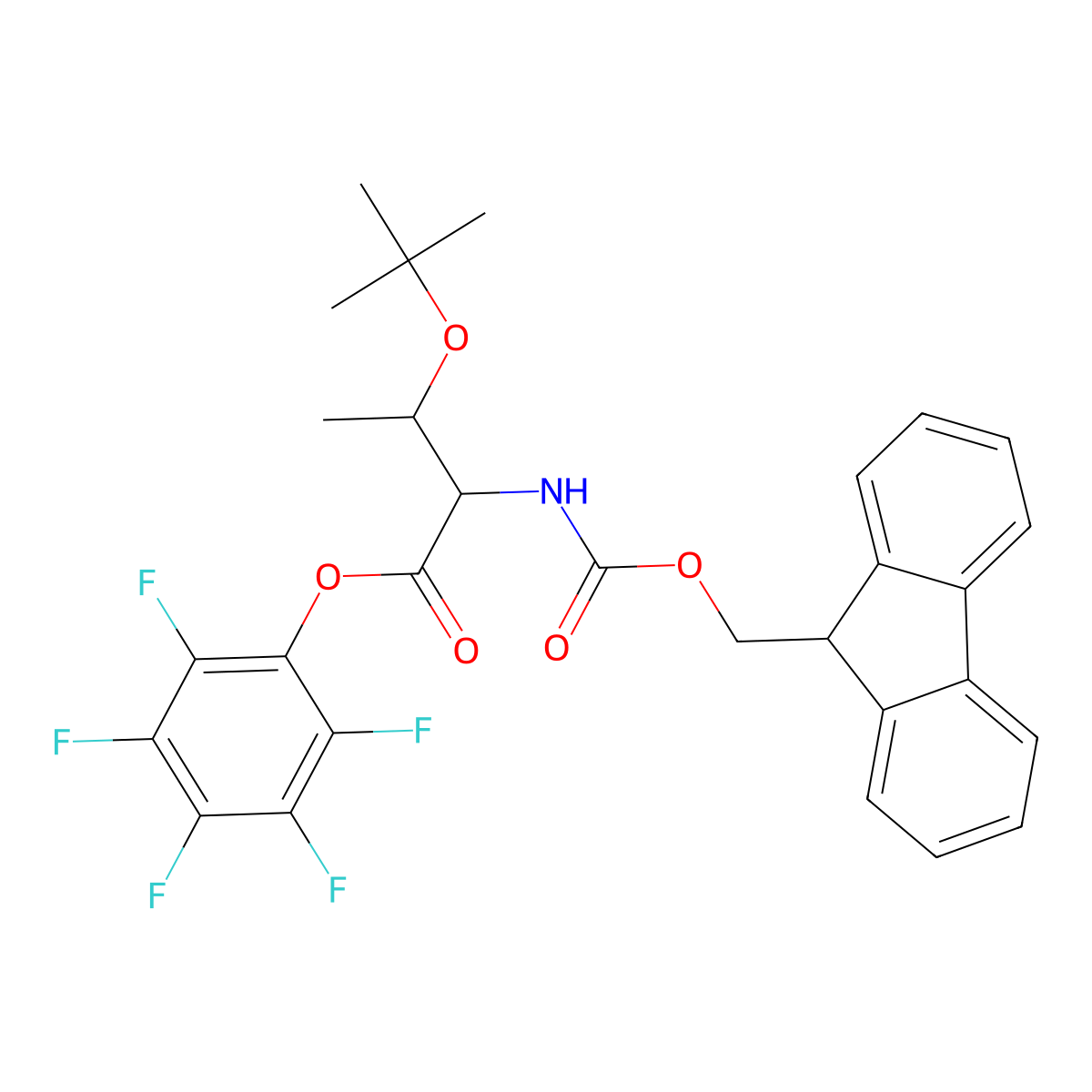 Fmoc-Thr(tBu)-OPfp molecular structure, CAS 117088-31-0