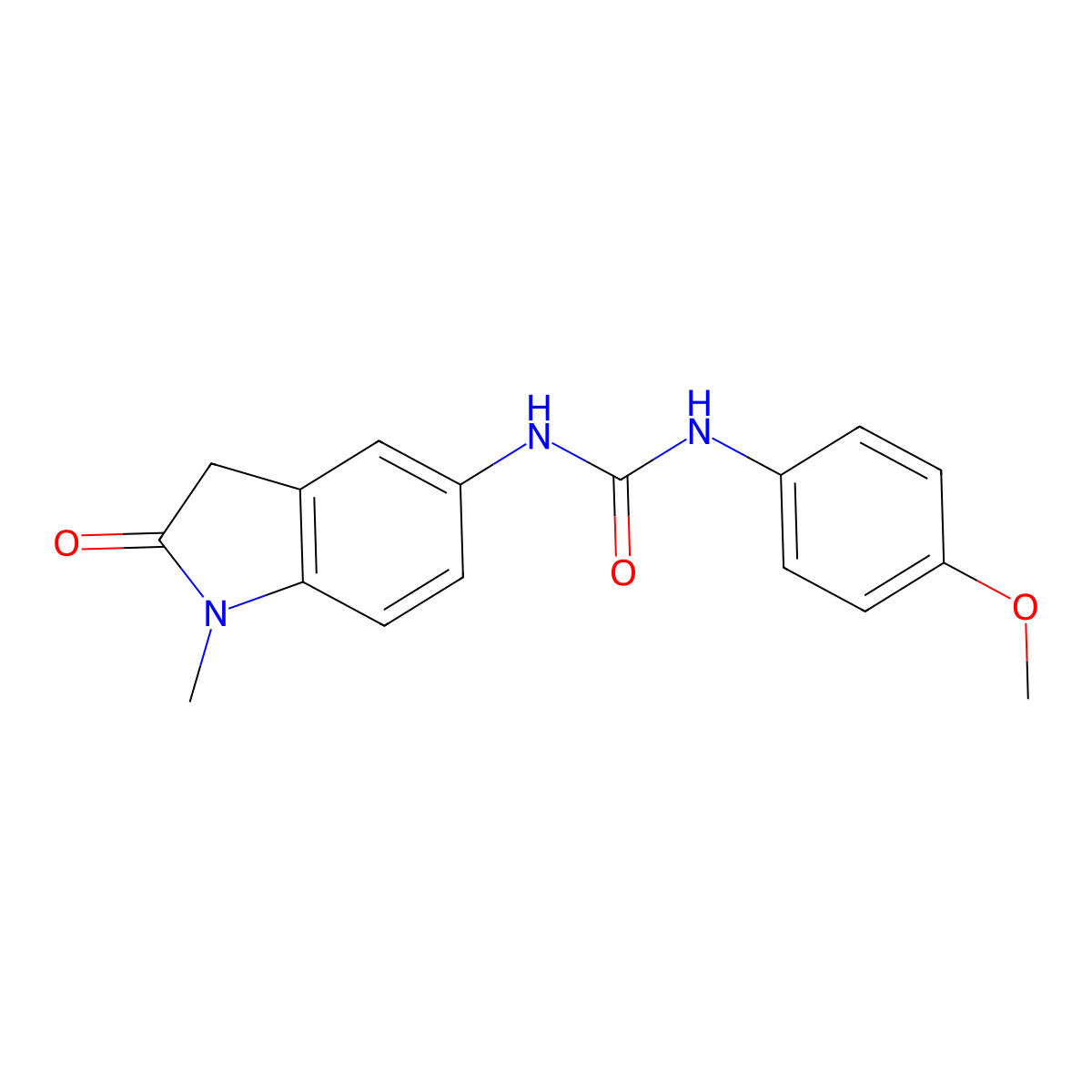 1-(4-Methoxyphenyl)-3-(1-methyl-2-oxoindolin-5-yl)urea molecular structure, CAS 1170885-11-6