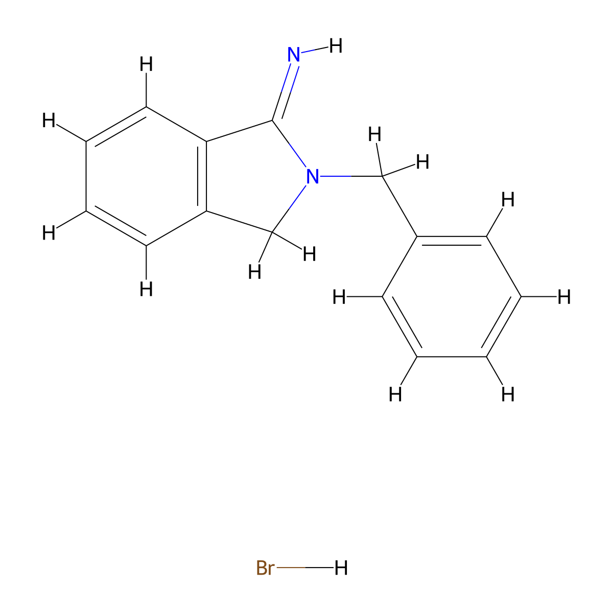 2-benzyl-2,3-dihydro-1H-isoindol-1-imine hydrobromide molecular structure, CAS 1170894-75-3