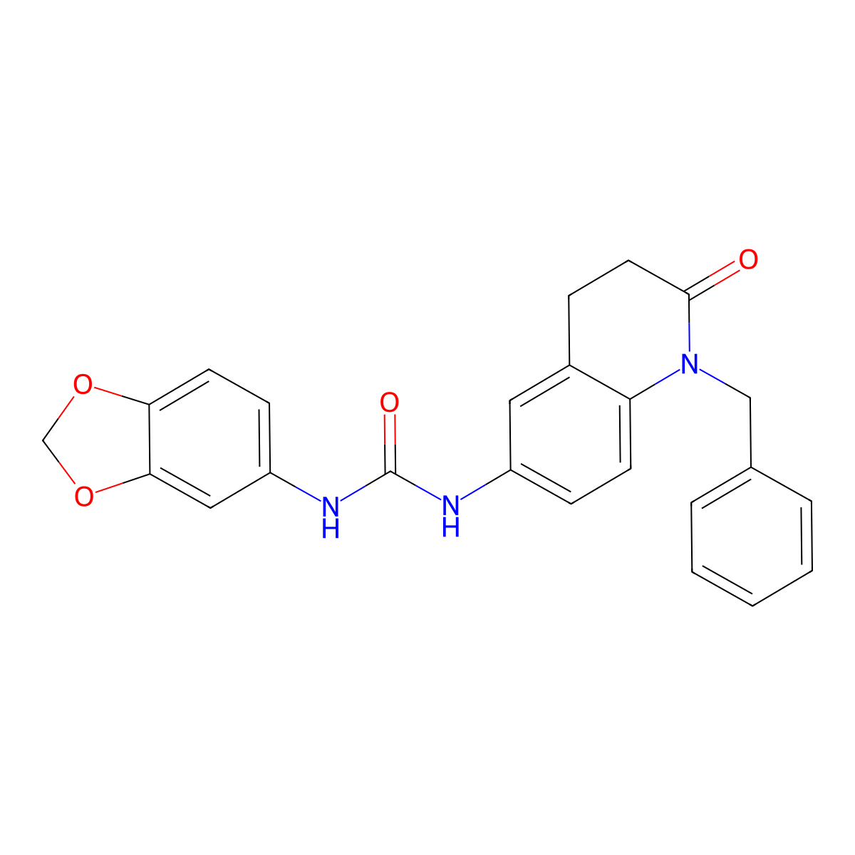 1-(Benzo[d][1,3]dioxol-5-yl)-3-(1-benzyl-2-oxo-1,2,3,4-tetrahydroquinolin-6-yl)urea molecular structure, CAS 1170902-34-7