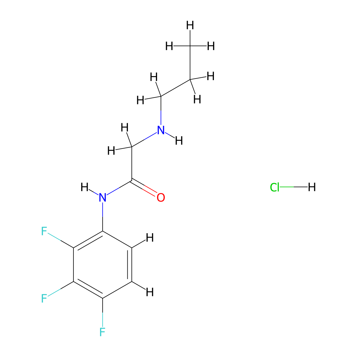 2-(propylamino)-N-(2,3,4-trifluorophenyl)acetamide hydrochloride molecular structure, CAS 1170906-19-0