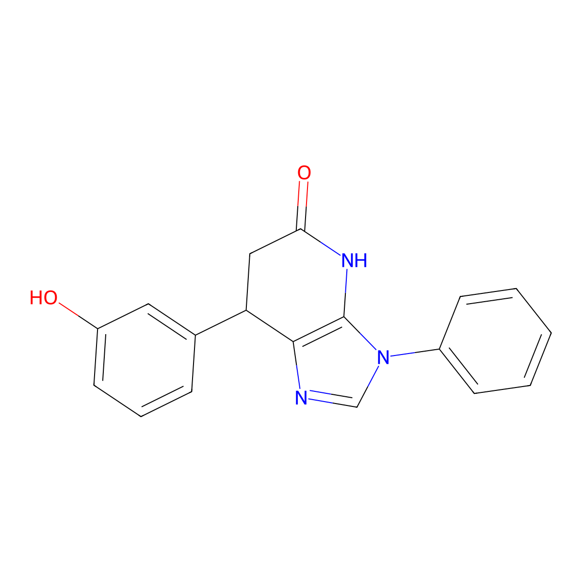 7-(3-hydroxyphenyl)-3-phenyl-6,7-dihydro-3H-imidazo[4,5-b]pyridin-5-ol molecular structure, CAS 1170908-18-5