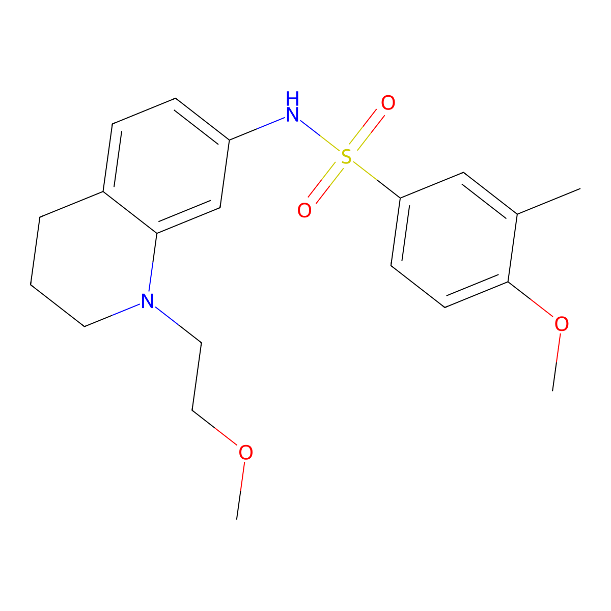 4-methoxy-N-(1-(2-methoxyethyl)-1,2,3,4-tetrahydroquinolin-7-yl)-3-methylbenzenesulfonamide molecular structure, CAS 1170908-32-3