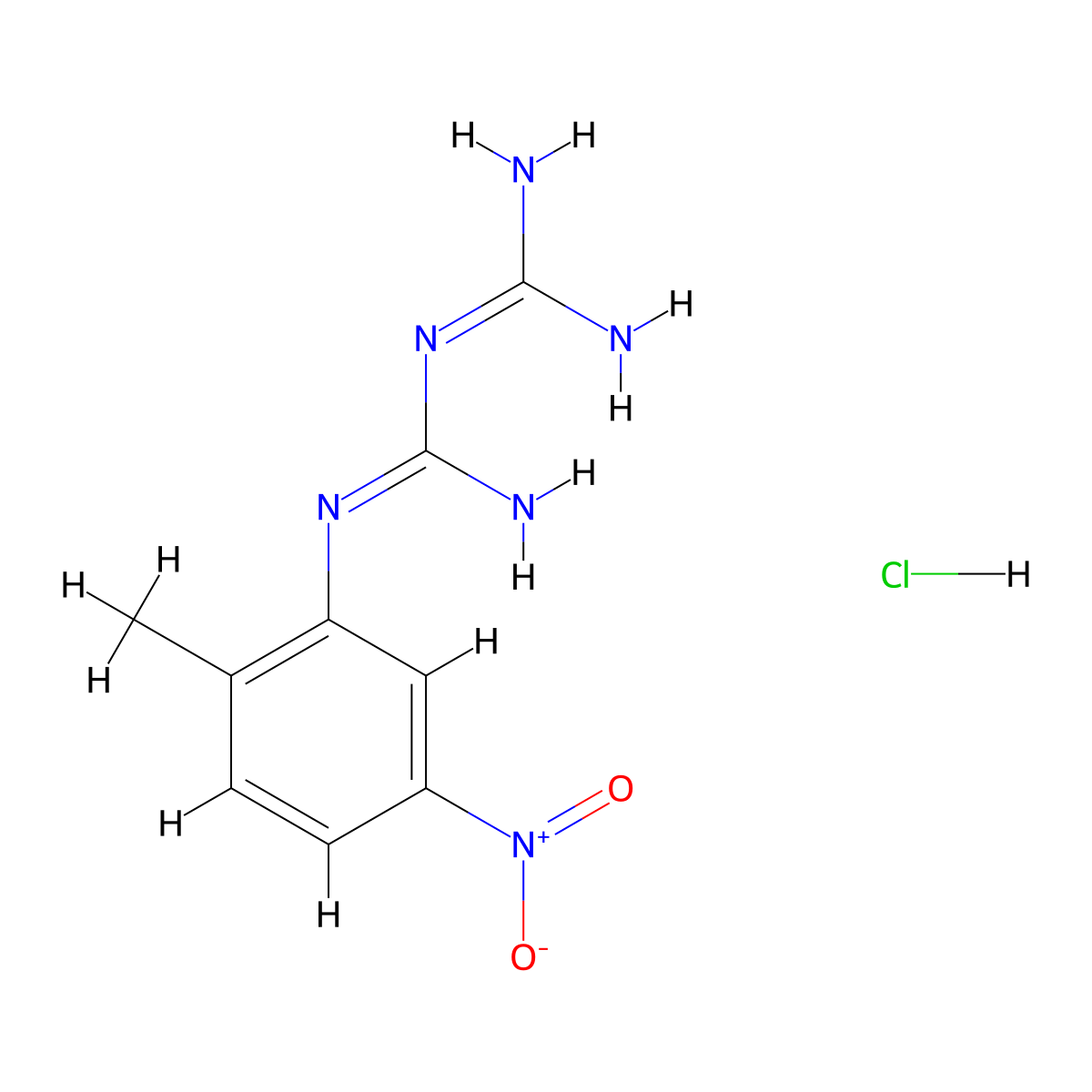 1-(2-Methyl-5-nitrophenyl)biguanide hydrochloride molecular structure, CAS 1170909-72-4