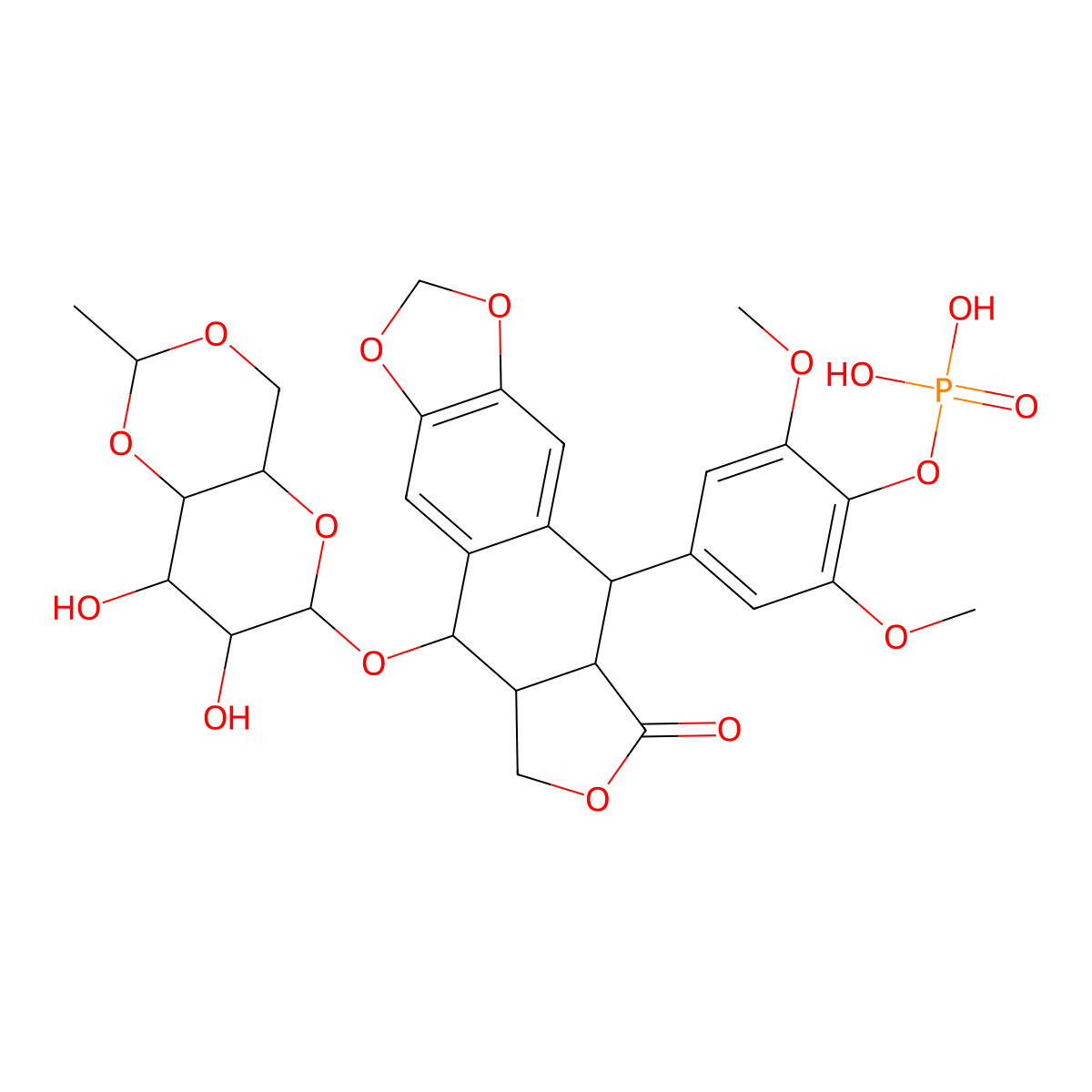 Etoposide Phosphate molecular structure, CAS 117091-64-2