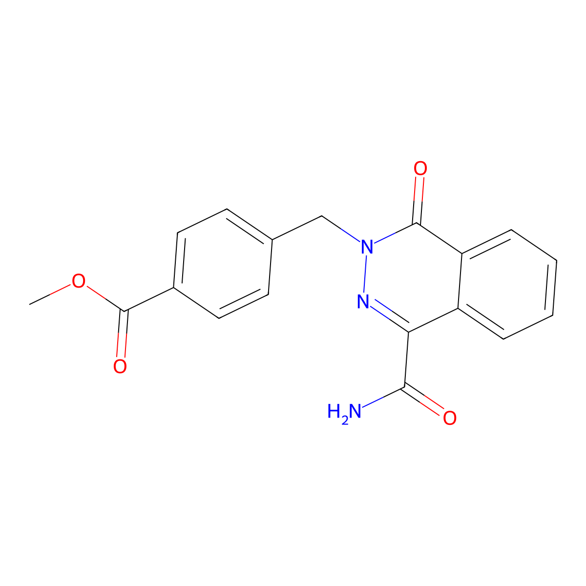Methyl 4-[(4-carbamoyl-1-oxophthalazin-2-yl)methyl]benzoate molecular structure, CAS 1170910-77-6