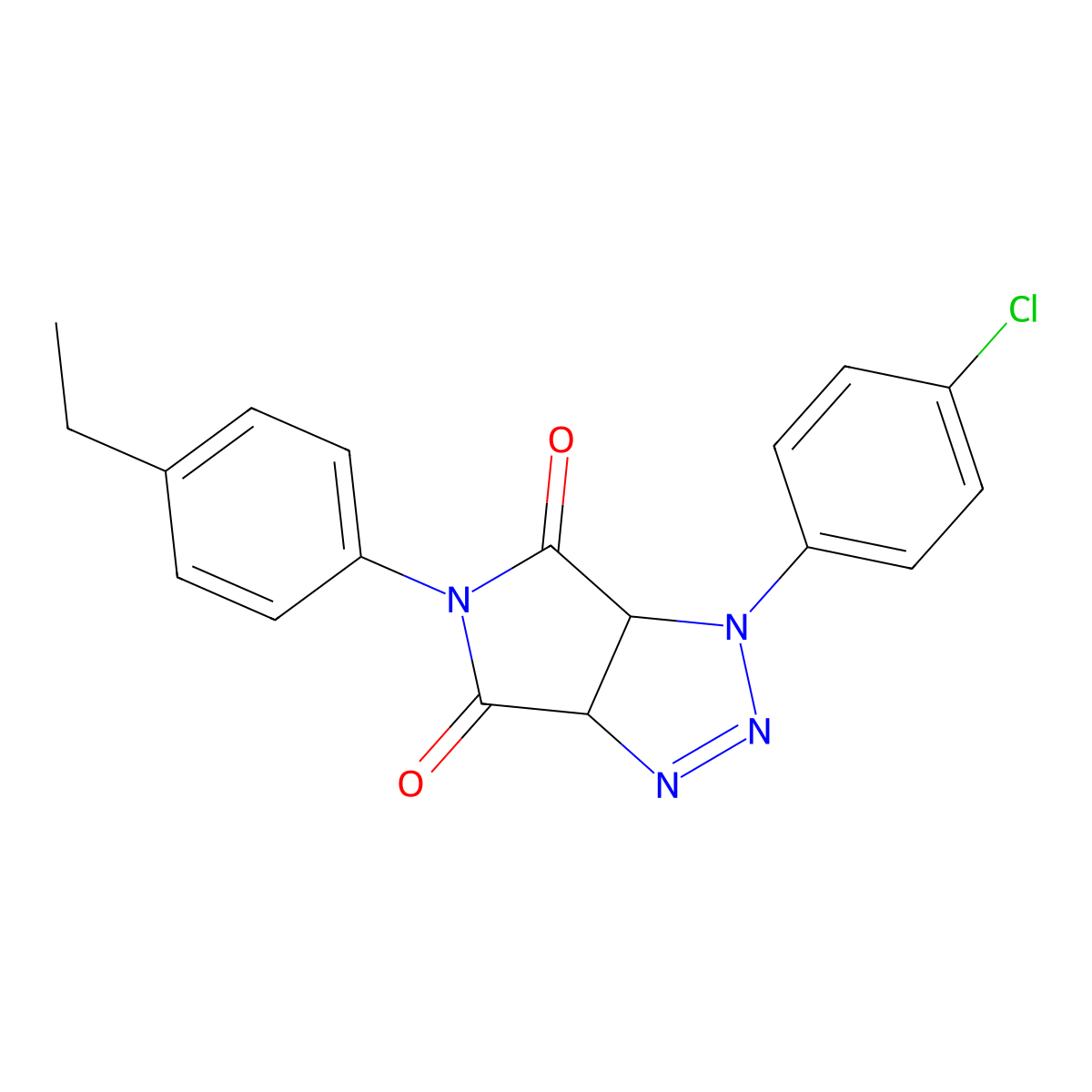 1-(4-chlorophenyl)-5-(4-ethylphenyl)-1,6a-dihydropyrrolo[3,4-d][1,2,3]triazole-4,6(3aH,5H)-dione molecular structure, CAS 1170913-73-1
