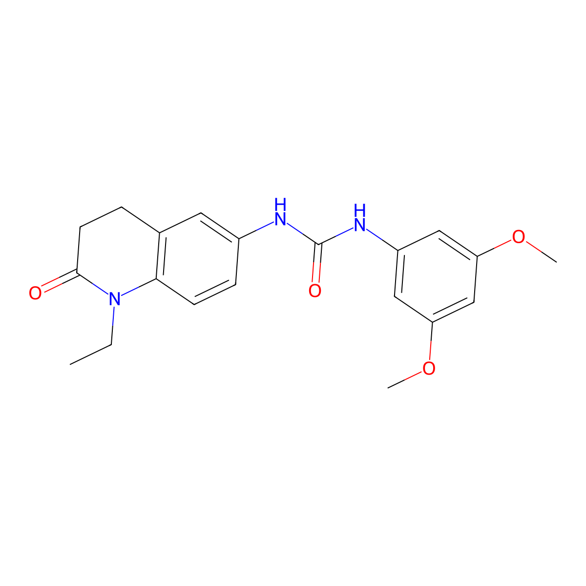 1-(3,5-Dimethoxyphenyl)-3-(1-ethyl-2-oxo-1,2,3,4-tetrahydroquinolin-6-yl)urea molecular structure, CAS 1170913-85-5