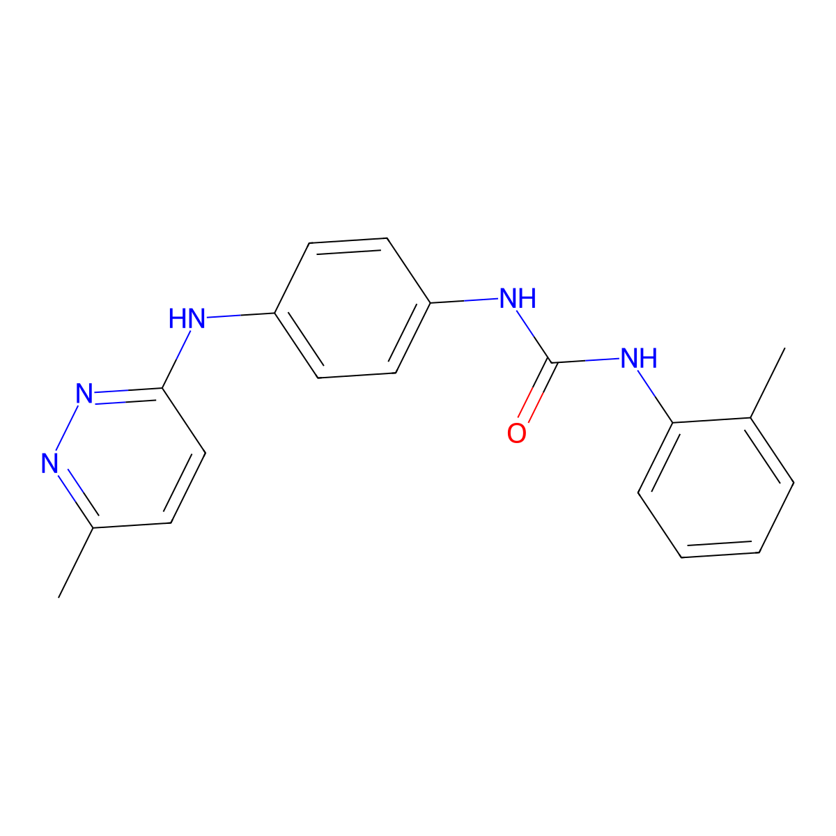 1-(4-((6-Methylpyridazin-3-yl)amino)phenyl)-3-(o-tolyl)urea molecular structure, CAS 1170916-35-4