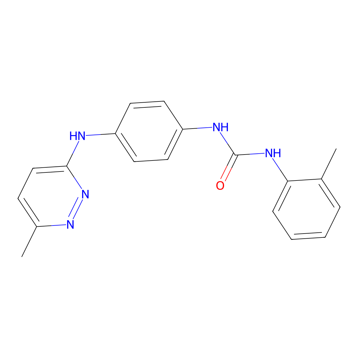 1-(4-((6-Methylpyridazin-3-yl)amino)phenyl)-3-(o-tolyl)urea molecular structure, CAS 1170916-35-4