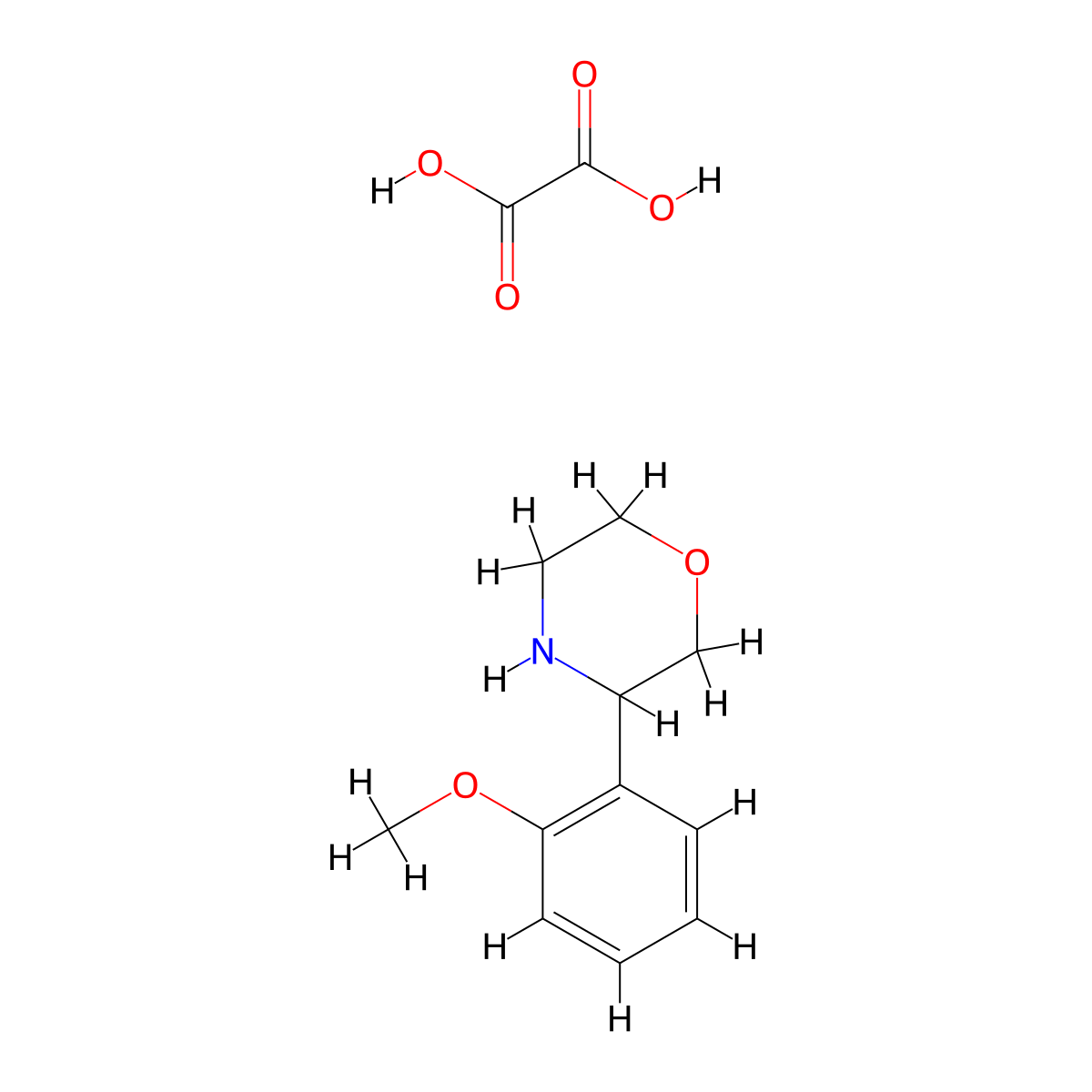 3-(2-Methoxyphenyl) morpholine oxalate molecular structure, CAS 1170934-27-6