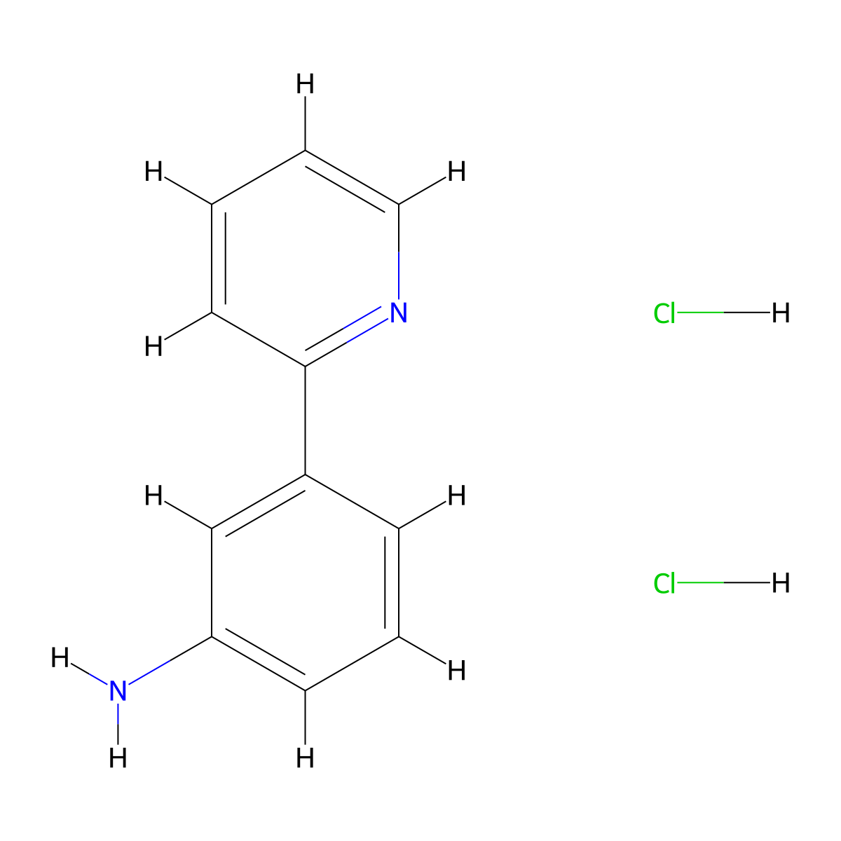 3-(Pyridin-2-yl)aniline dihydrochloride molecular structure, CAS 1170936-92-1