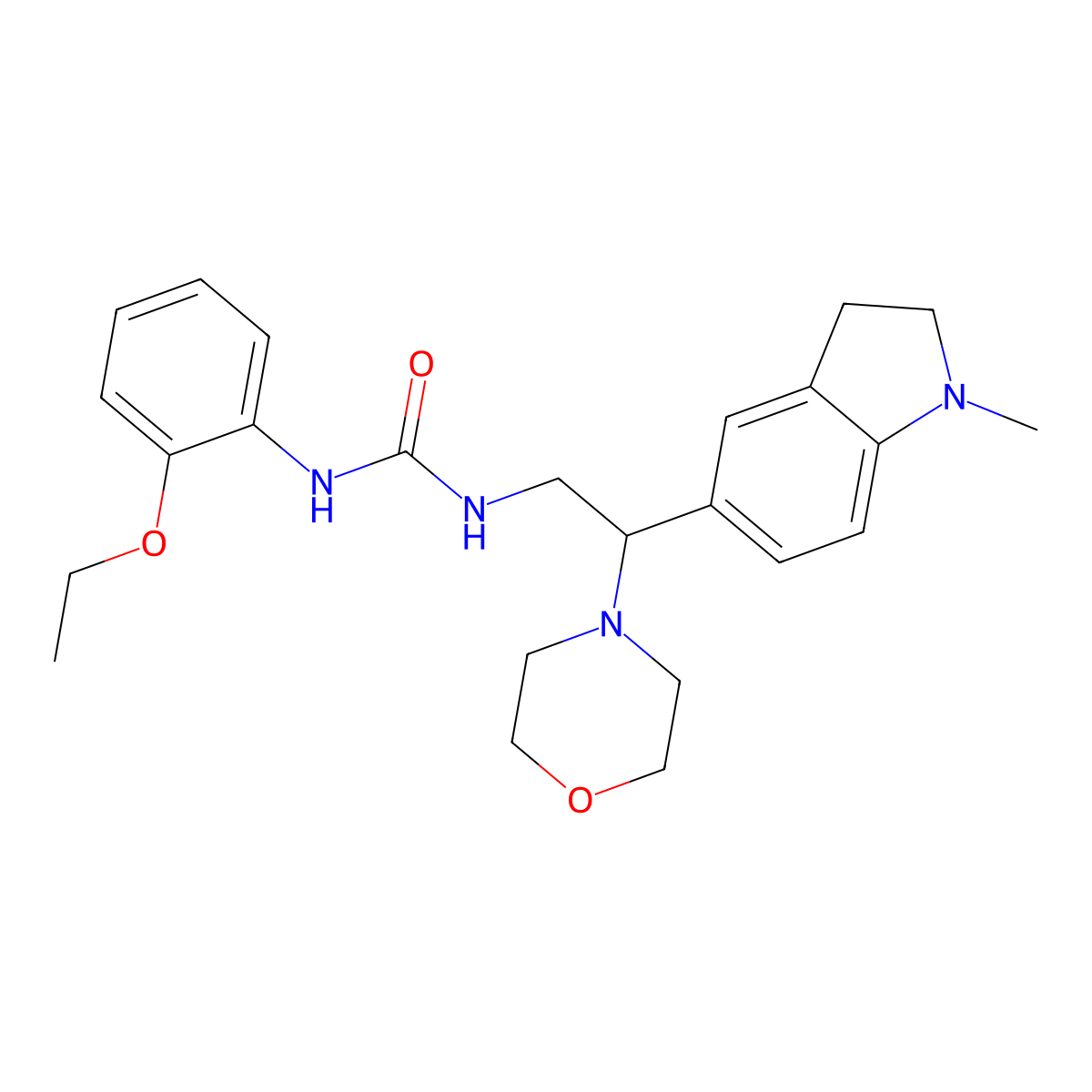 1-(2-Ethoxyphenyl)-3-(2-(1-methylindolin-5-yl)-2-morpholinoethyl)urea molecular structure, CAS 1170938-20-1