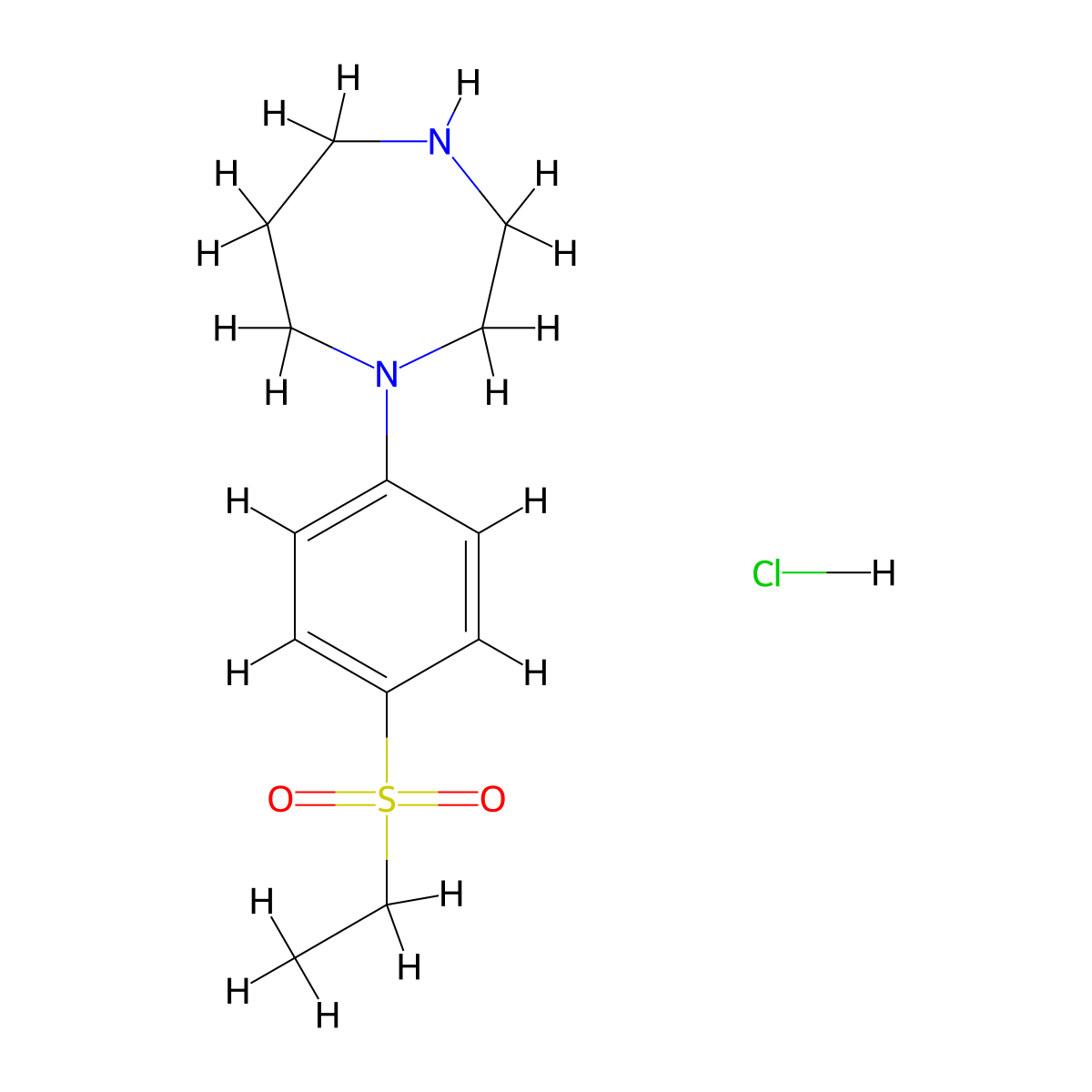 1-(4-(Ethylsulfonyl)phenyl)-1,4-diazepane hydrochloride molecular structure, CAS 1170944-34-9