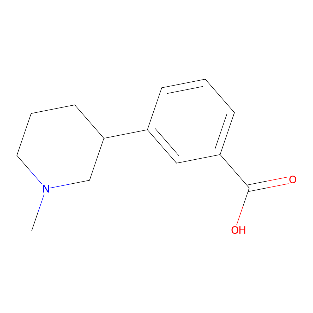 3-(1-Methylpiperidin-3-yl)benzoic acid molecular structure, CAS 1170945-91-1