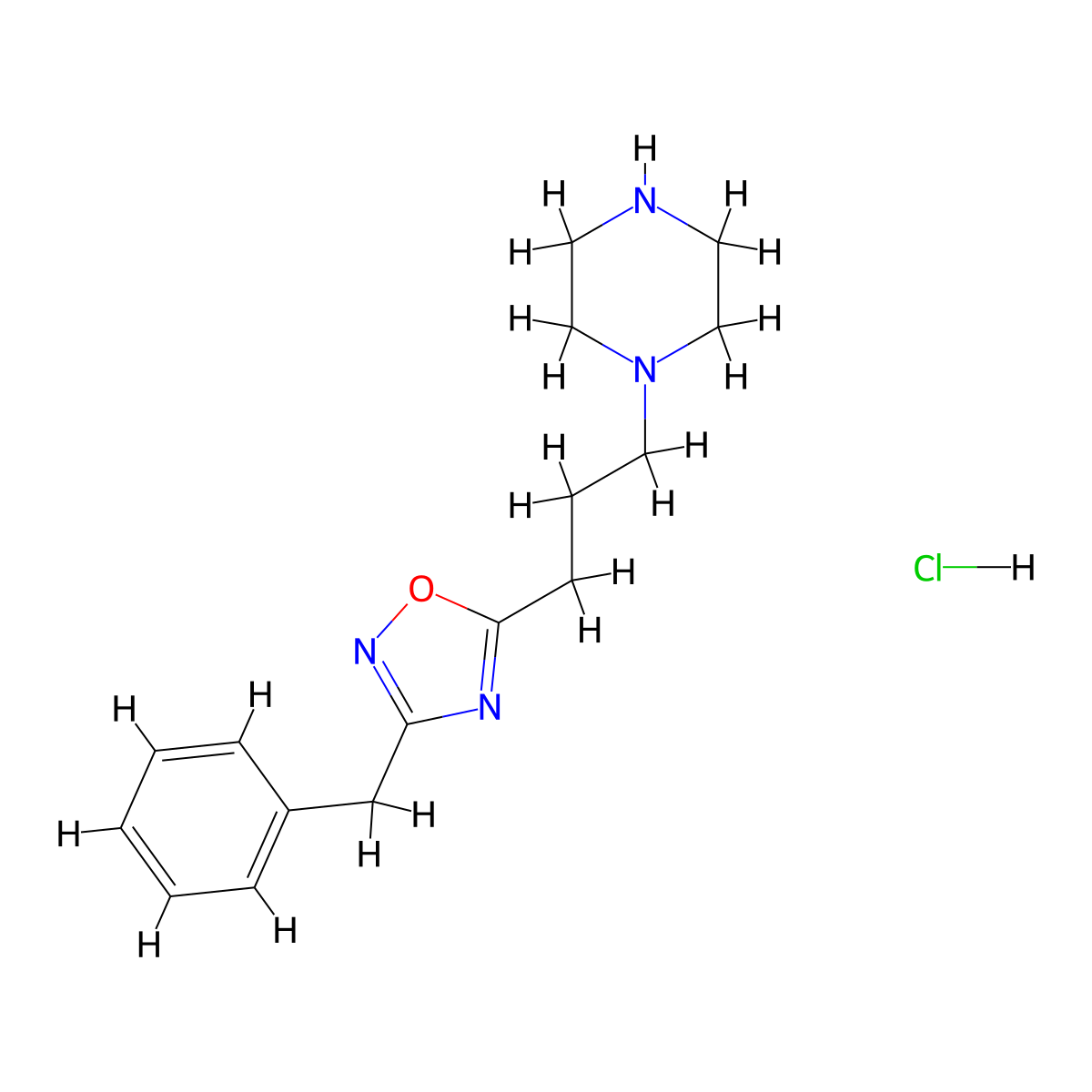 1-[3-(3-Benzyl-1,2,4-oxadiazol-5-yl)propyl]piperazine hydrochloride molecular structure, CAS 1170967-54-0