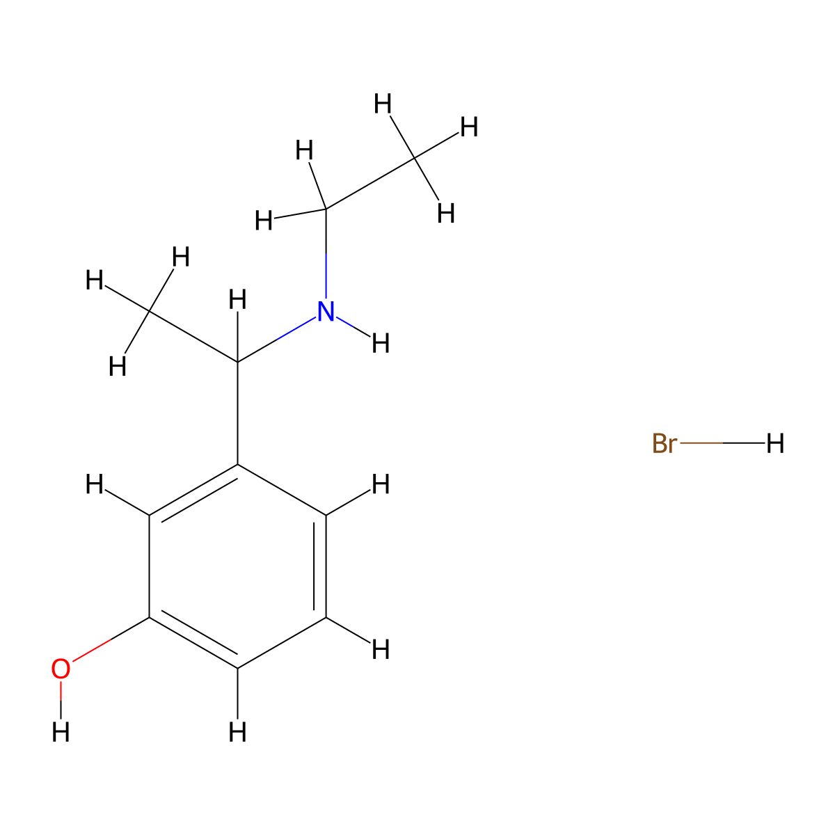 3-[1-(Ethylamino)ethyl]phenol hydrobromide molecular structure, CAS 1170975-91-3