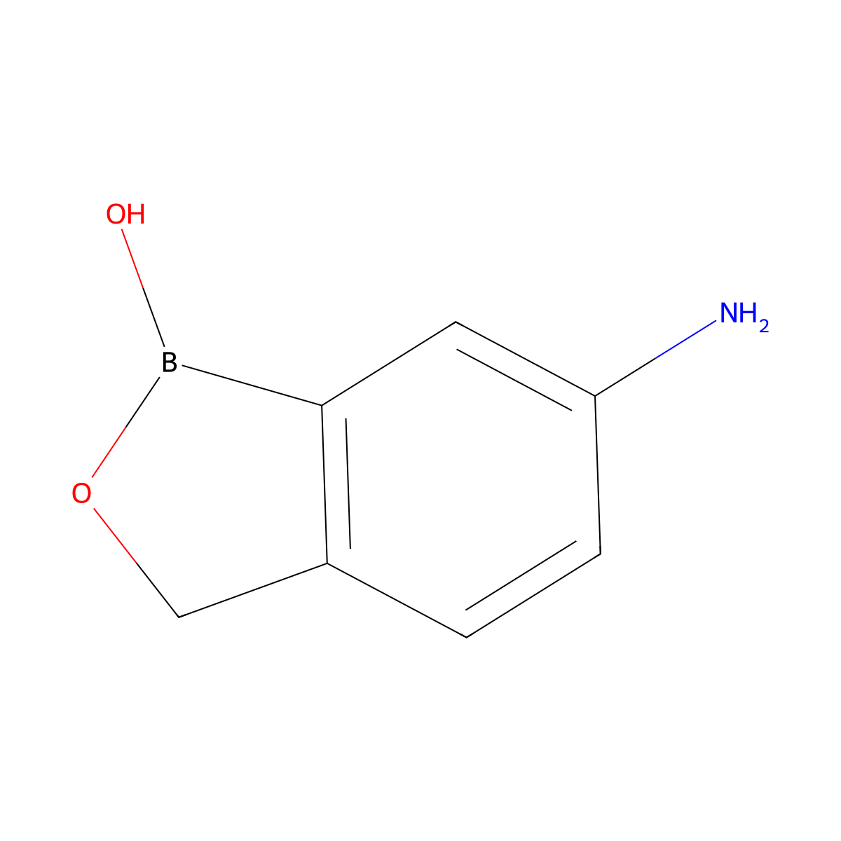 6-Aminobenzo(c)(1,2)oxaborol-1(3H)-ol molecular structure, CAS 117098-94-9