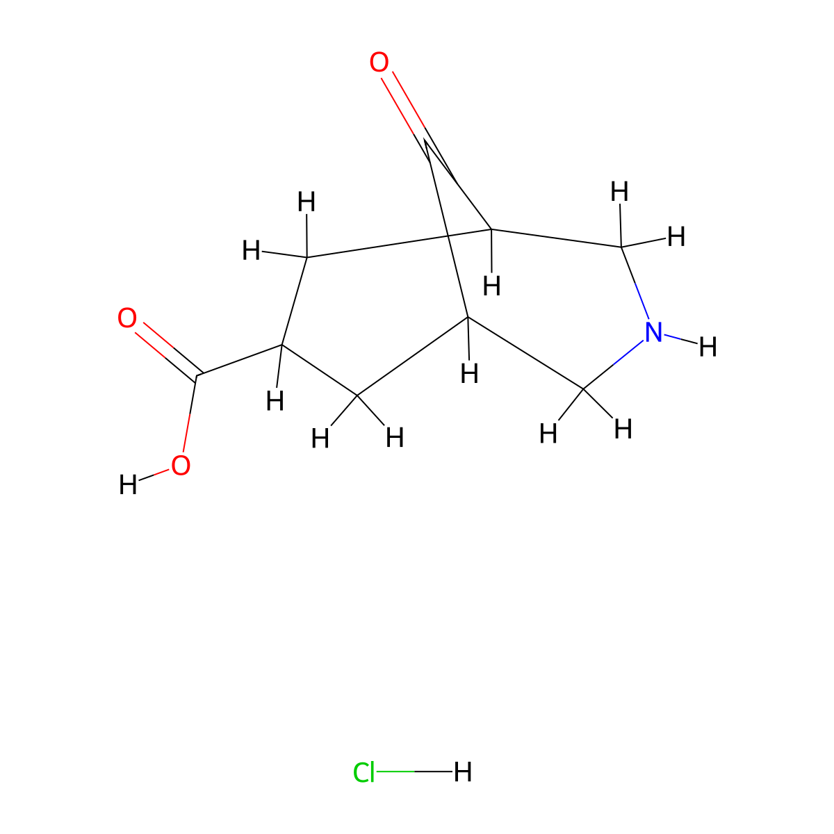 9-Oxo-3-azabicyclo[3.3.1]nonane-7-carboxylic acid hydrochloride molecular structure, CAS 1170982-88-3