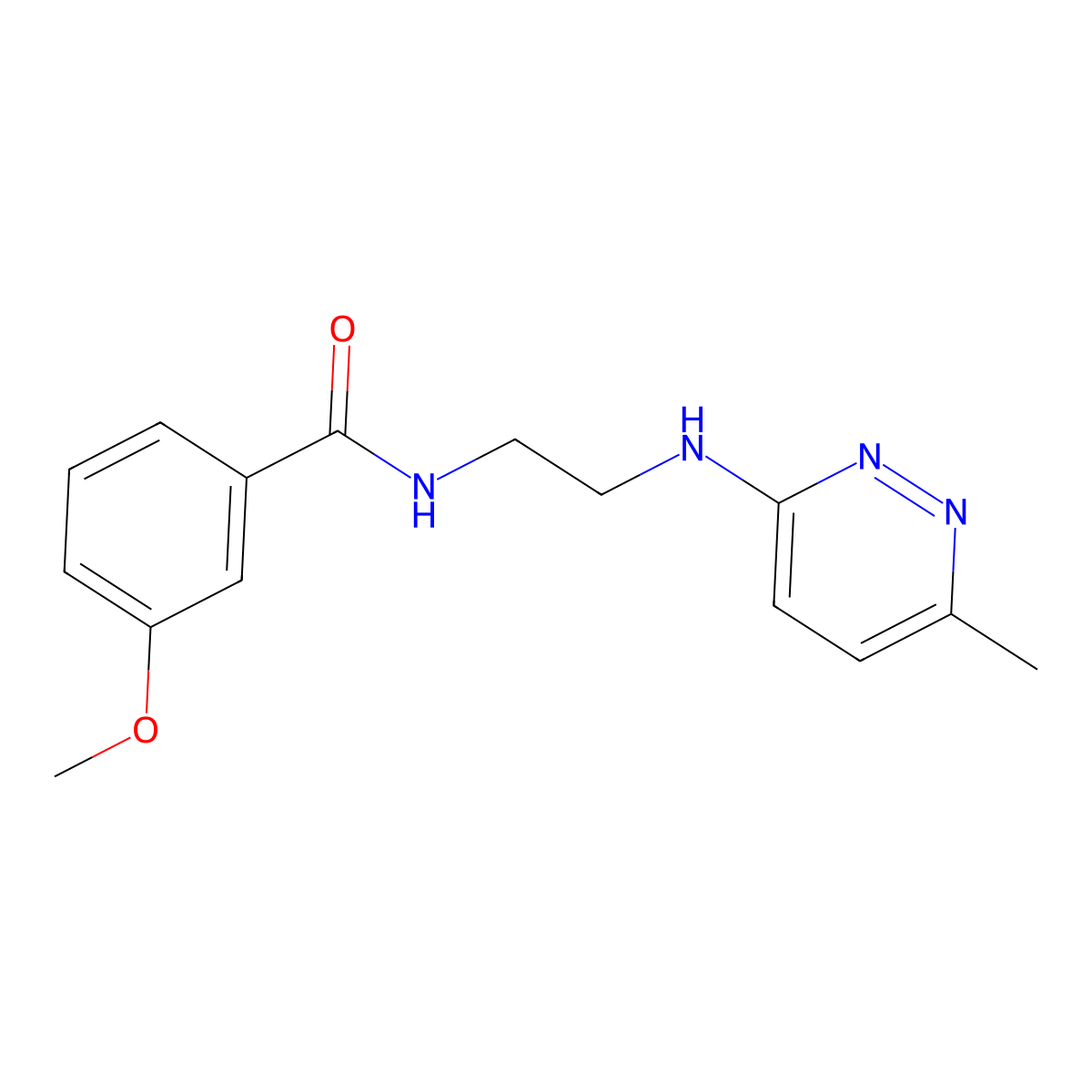 3-methoxy-N-{2-[(6-methylpyridazin-3-yl)amino]ethyl}benzamide molecular structure, CAS 1170988-72-3