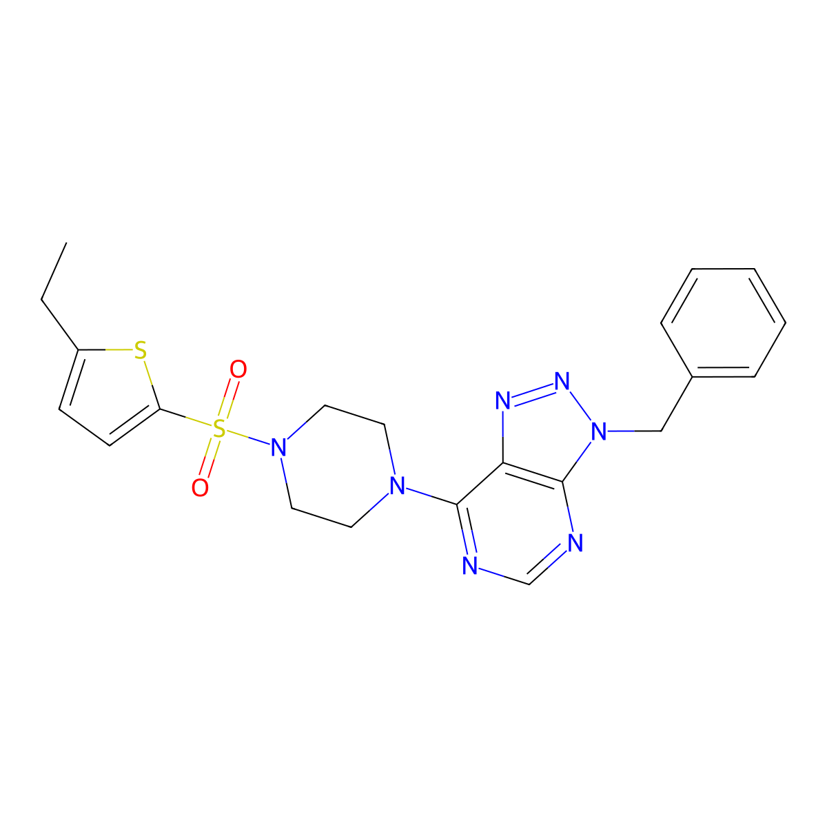 3-benzyl-7-(4-((5-ethylthiophen-2-yl)sulfonyl)piperazin-1-yl)-3H-[1,2,3]triazolo[4,5-d]pyrimidine molecular structure, CAS 1170988-75-6