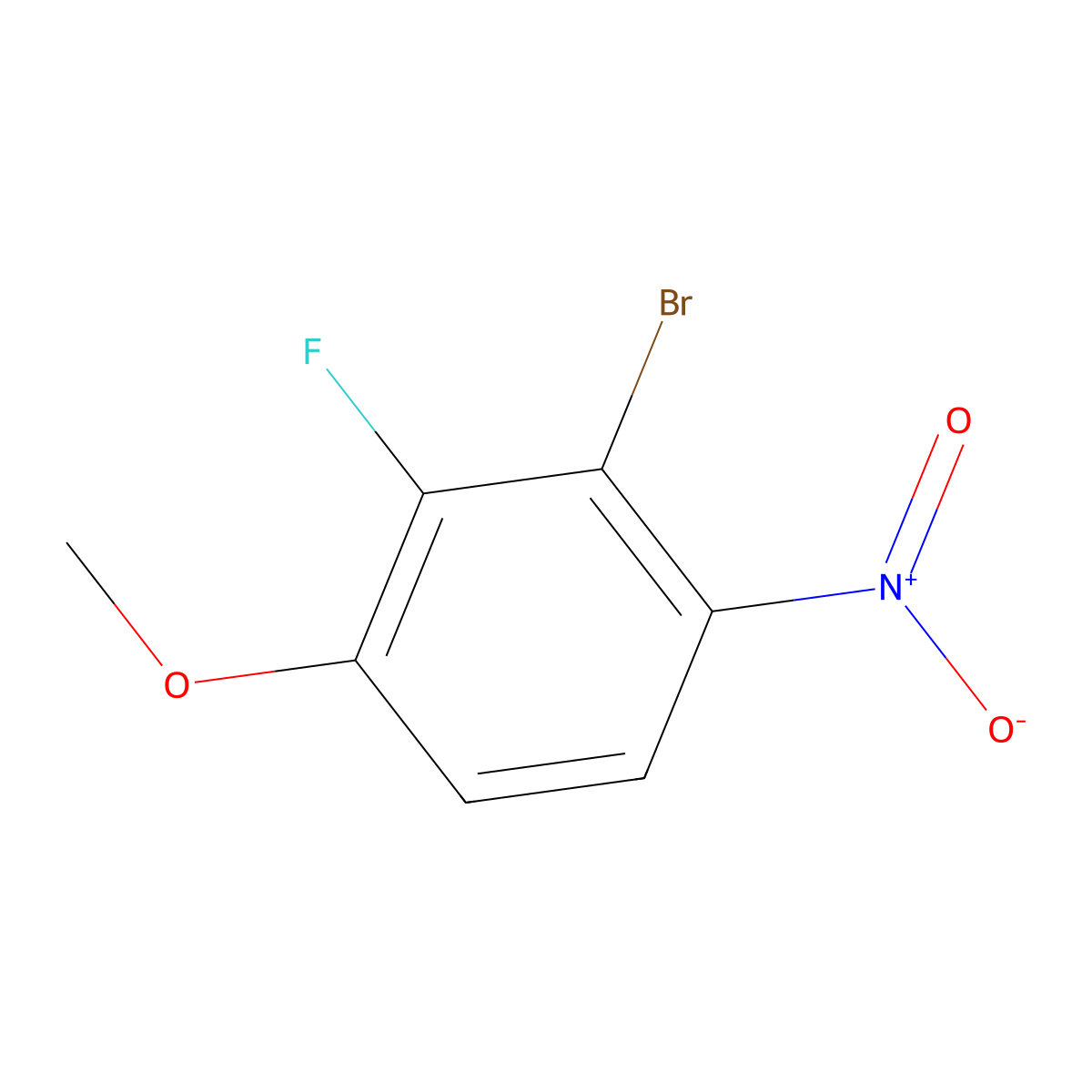 2-Bromo-3-fluoro-4-methoxy-1-nitrobenzene molecular structure, CAS 1170991-77-1