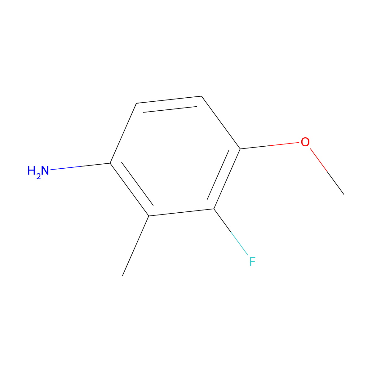 3-Fluoro-4-methoxy-2-methylaniline molecular structure, CAS 1170991-81-7